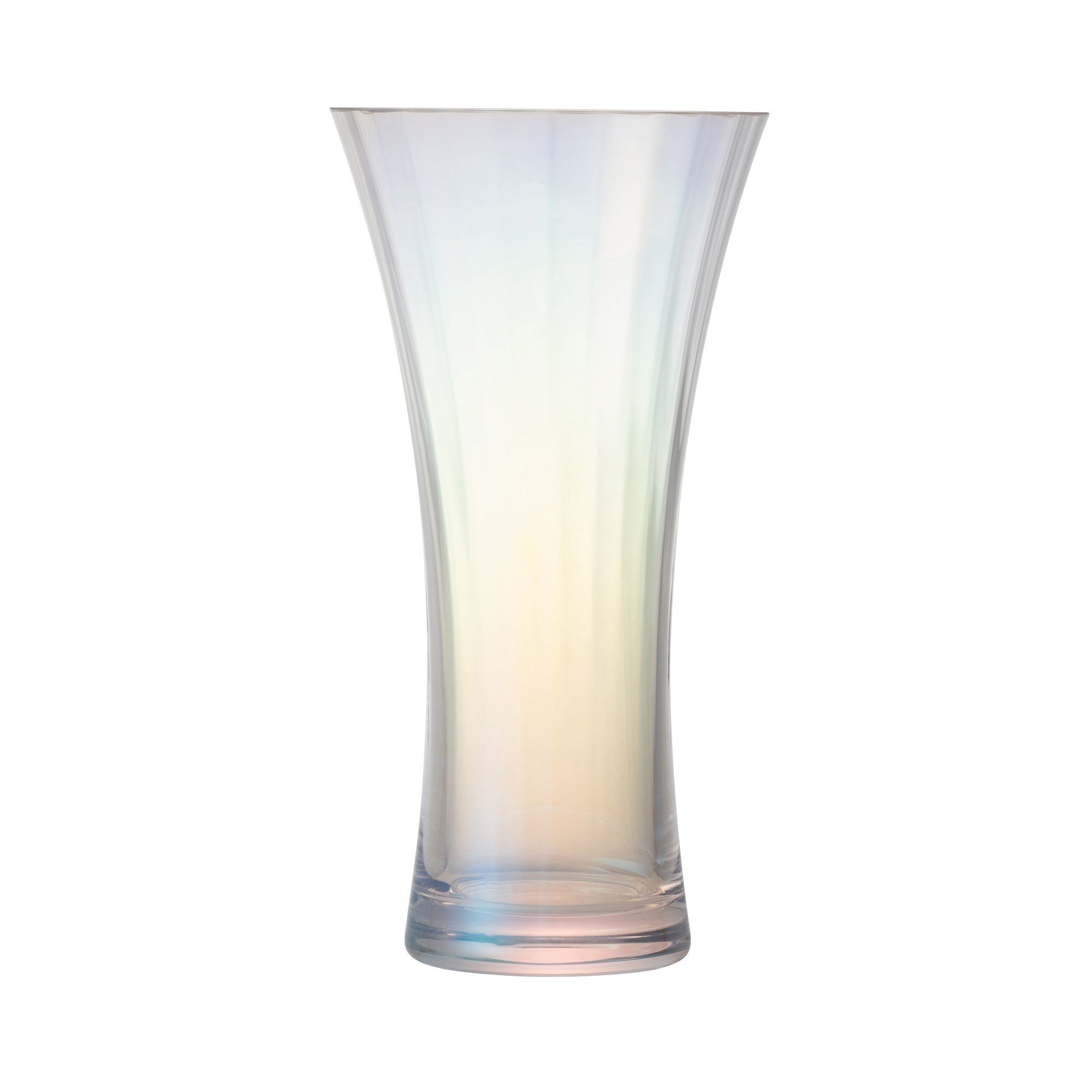 Luster Flower Vase - Medium Clear Glass Vase for Fresh or Artificial Flowers - Perfect for Home Decor, Wedding Centerpieces, and Tabletop Arrangements