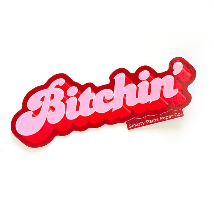 Bitchin' Vinyl Sticker - Waterproof Decal for Laptops, Cars & DIY Projects - Durable Decorative Stickers for Personalization