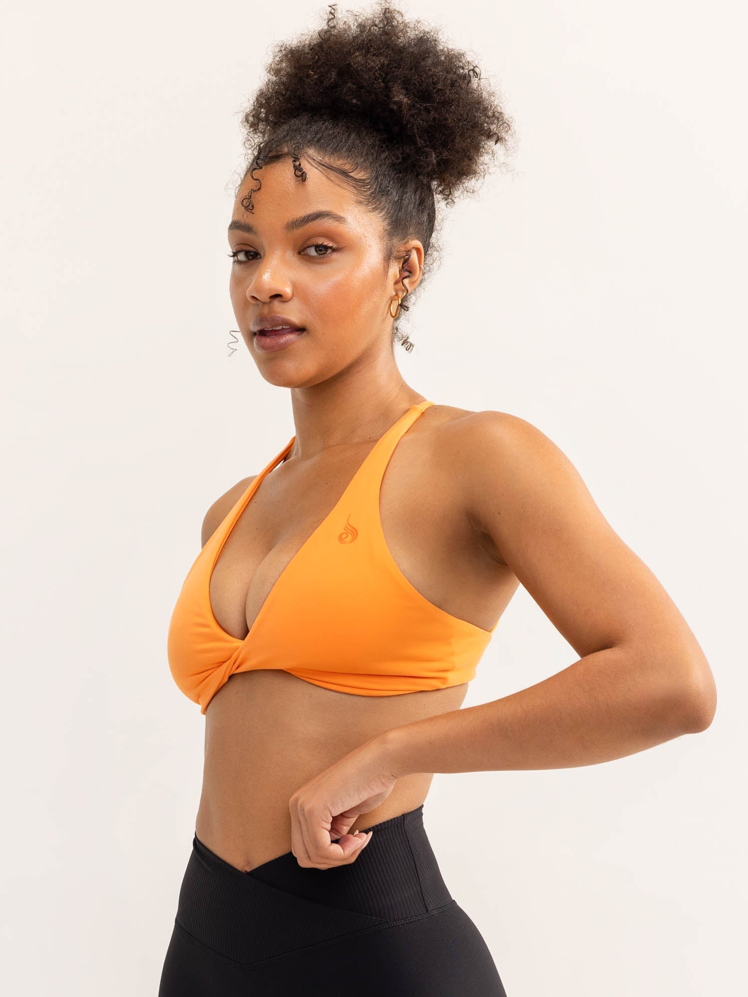 Activate Twist Sports Bra - High Support Workout Top for Women in Tangerine | Perfect for Yoga, Running & Gym