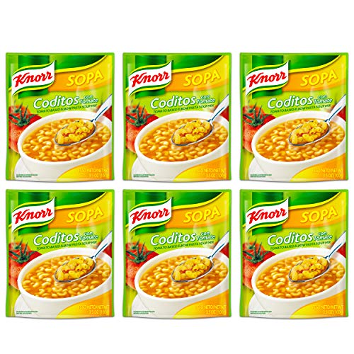 Knorr Tomato Based Elbow Pasta Soup Mix - 3.5 oz (Pack of 6) | Quick & Easy Meal Solution for Busy Weeknights, Camping Trips & College Dorm Cooking