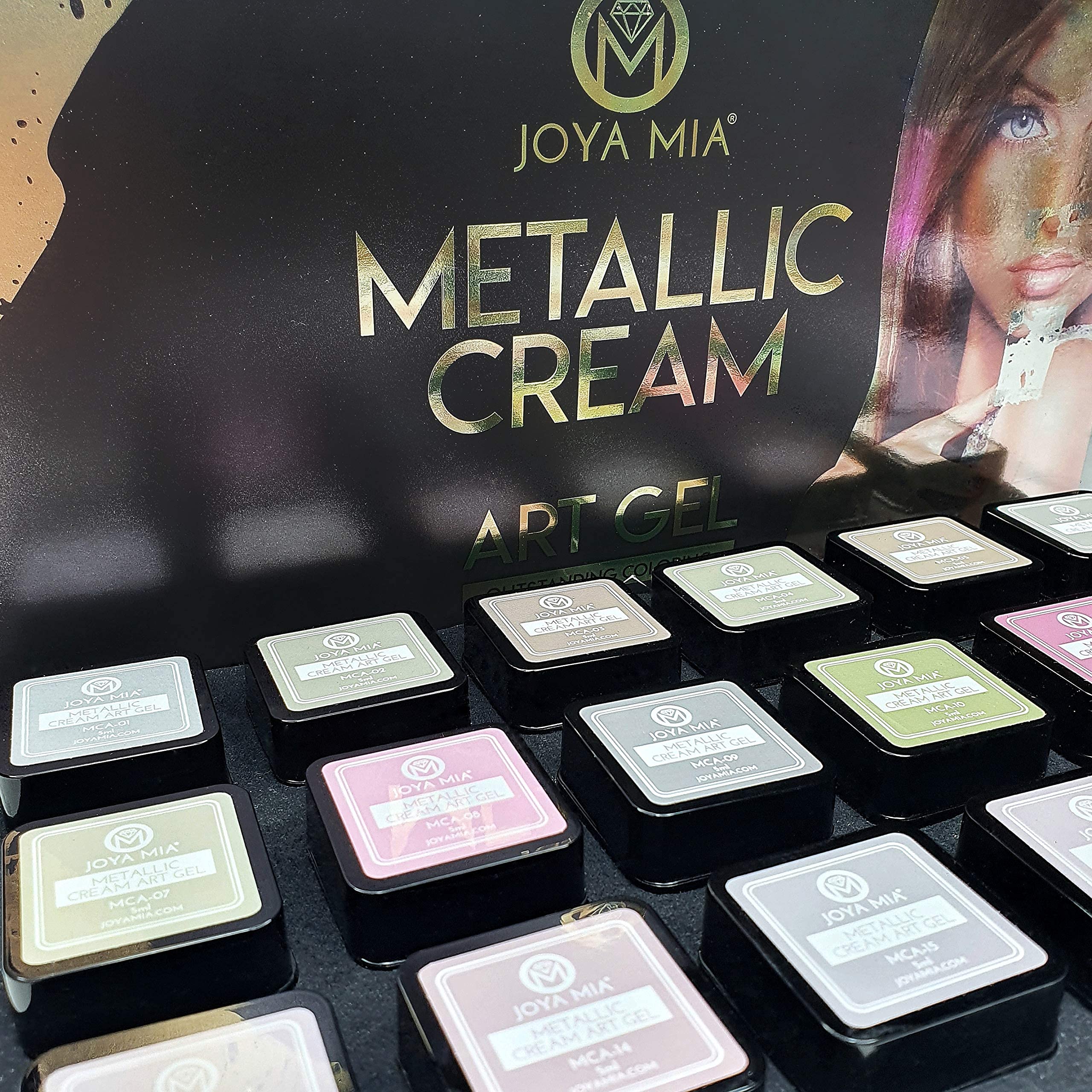 JOYA MIA Metallic Cream Art Gel Polish Kit - 18 Colors Professional Nail Polish Set for Salon & Home Manicure | Long Lasting, High Shine, Chip Resistant | Perfect for Nail Art, Parties, Weddings & Special Occasions