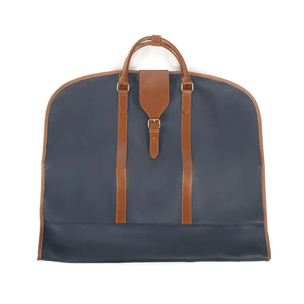 Premium Blue Oxford Garment Bag for Travel - Waterproof Suit Carrier with Shoulder Strap, Perfect for Business Trips, Weddings & Formal Events