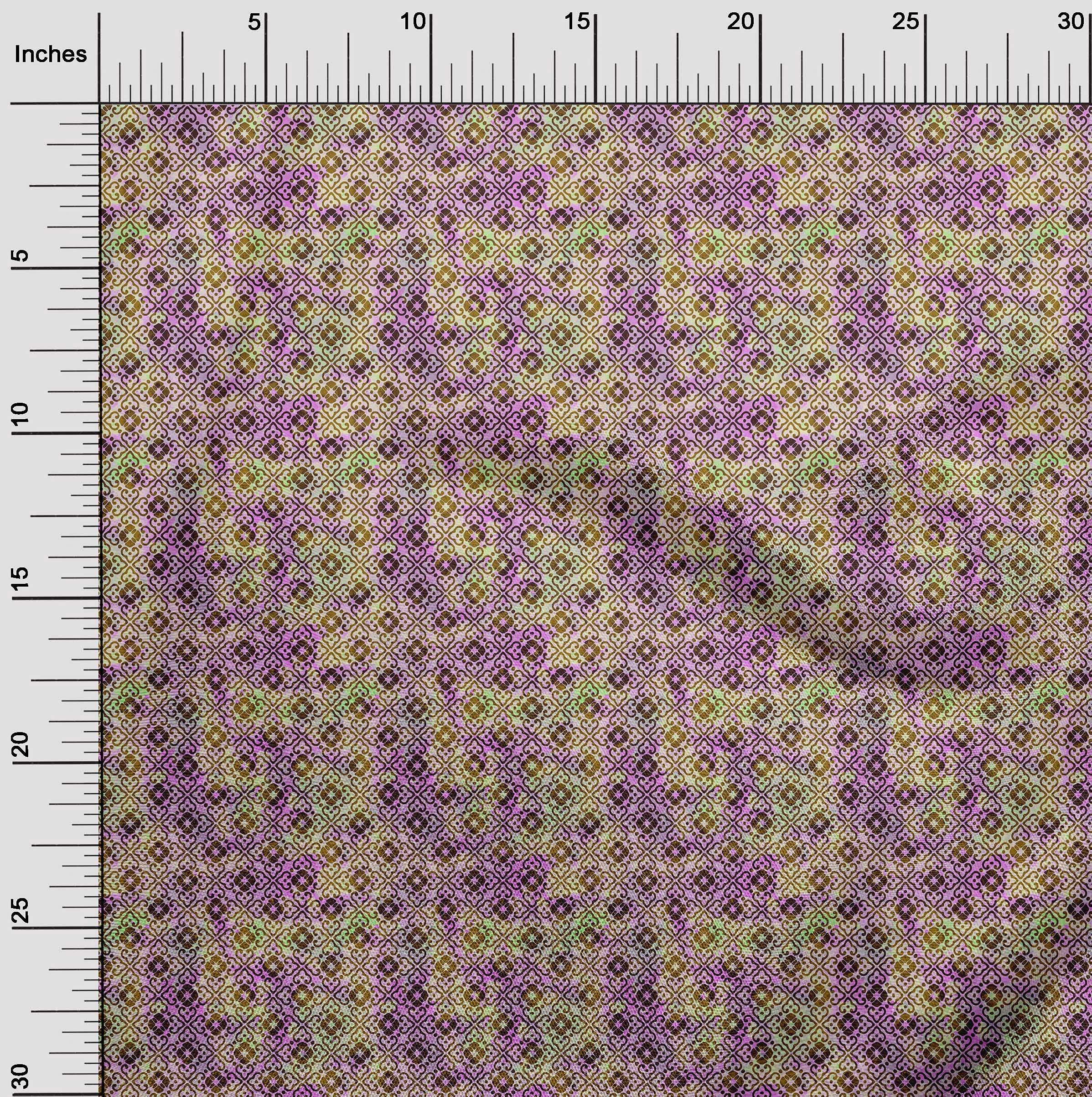 oneOone Silk Tabby Rose Pink Batik Fabric by The Yard - 42 Inch Wide Premium Dress Material for DIY Fashion, Home Decor & Crafting Projects