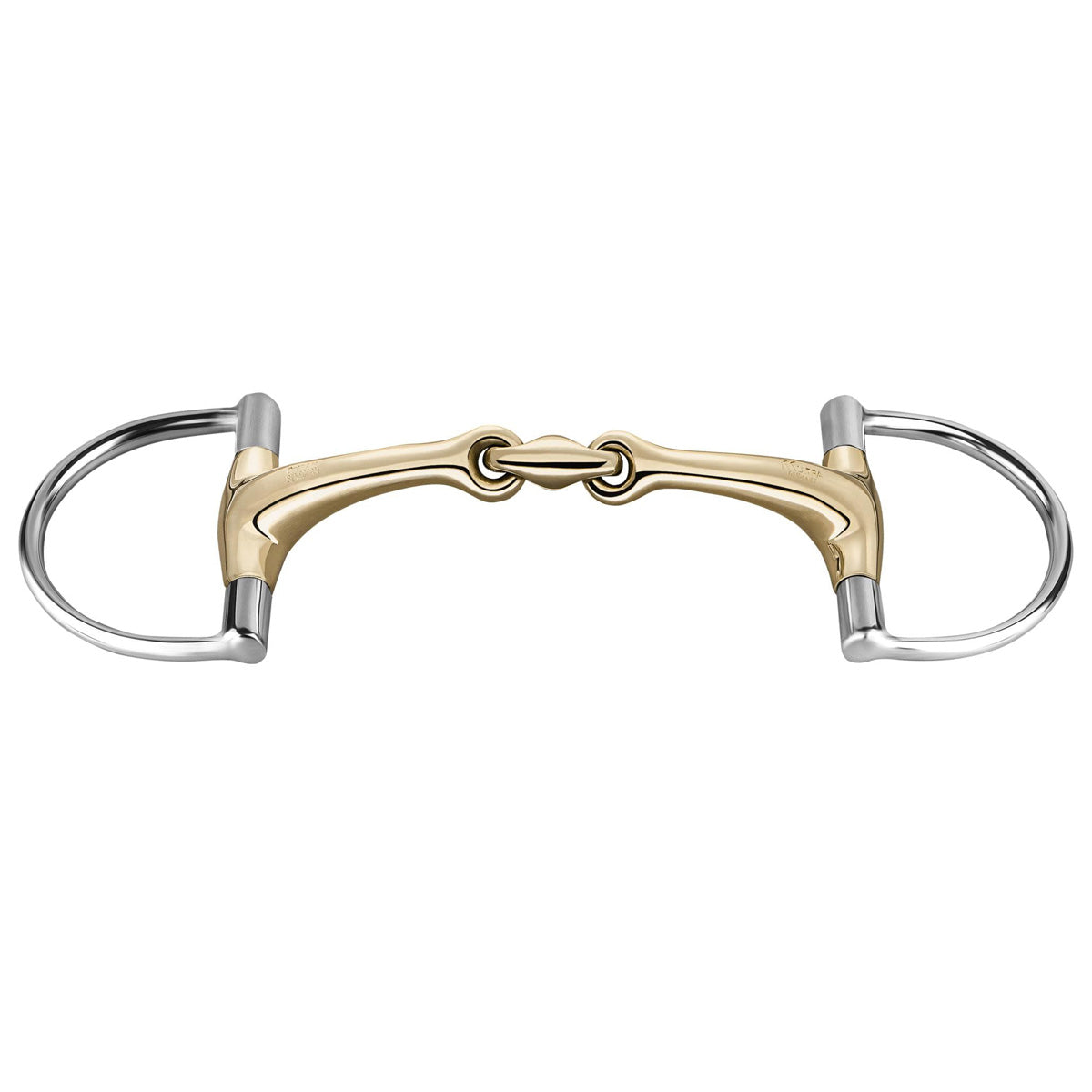 Herm Sprenger Dynamic RS Sensogan Double Jointed Hunter Jumper Dee Ring Bit 14mm - Comfortable Horse Training Bit for Dressage & Jumping - Perfect for Equestrian Sports & Horseback Riding