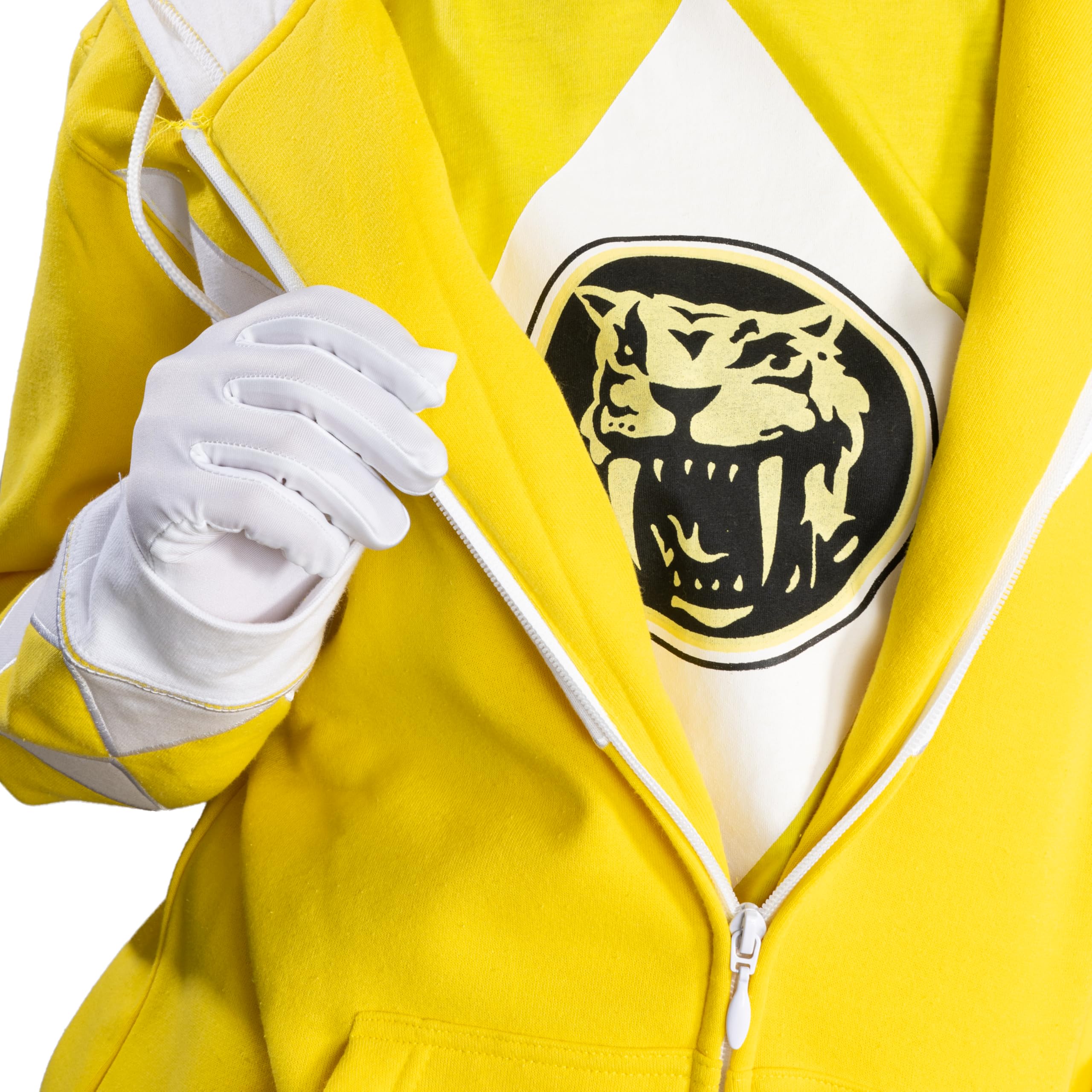 Power Rangers Hooded Costume Sweatshirt for Kids & Adults - Official Licensed Character Hoodie for Halloween Cosplay, Birthday Parties & Themed Events