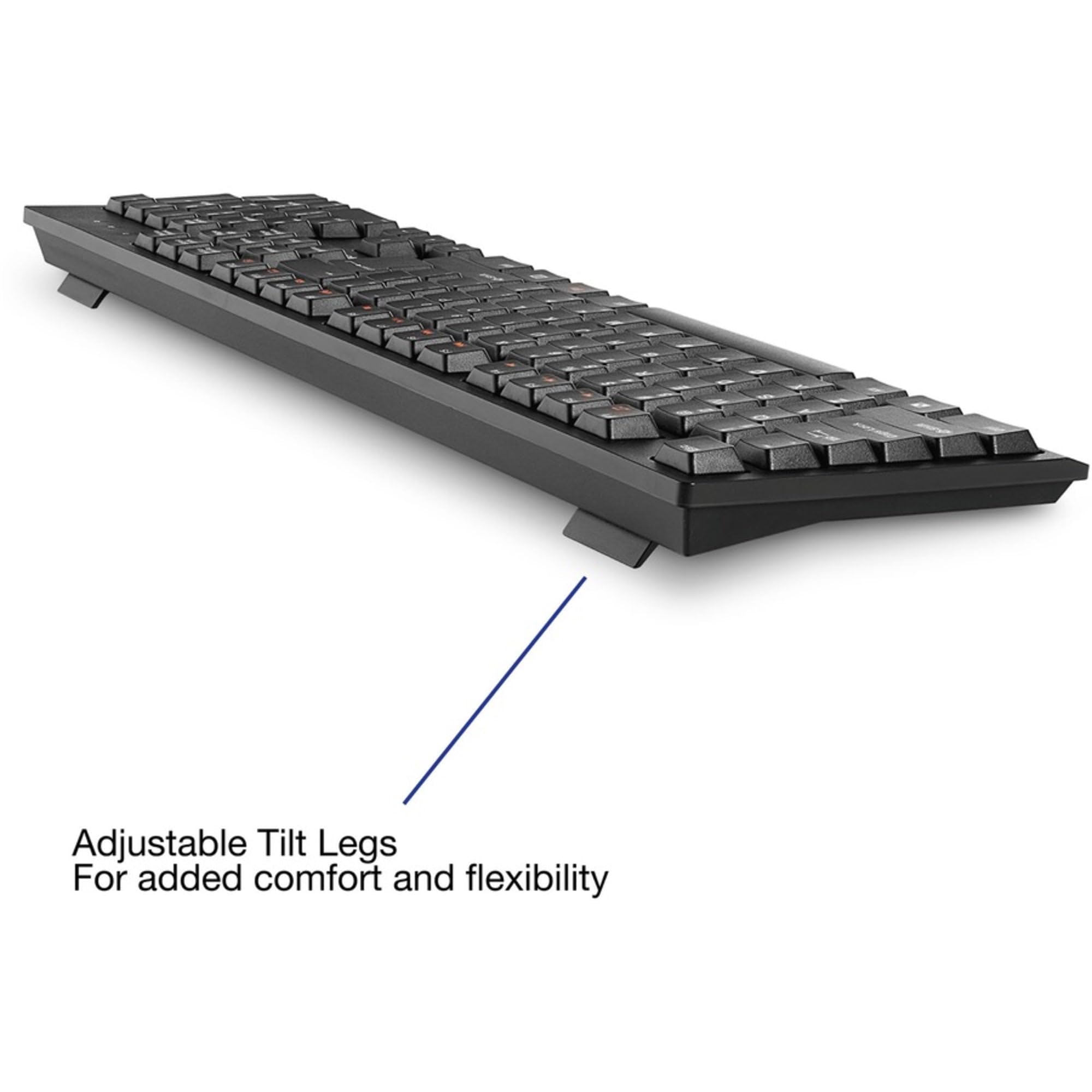 Verbatim Wireless Keyboard and Mouse Combo - 2.4GHz USB Receiver, Ergonomic Design for Comfort Typing - Perfect for Home Office, Gaming & PC Workstations