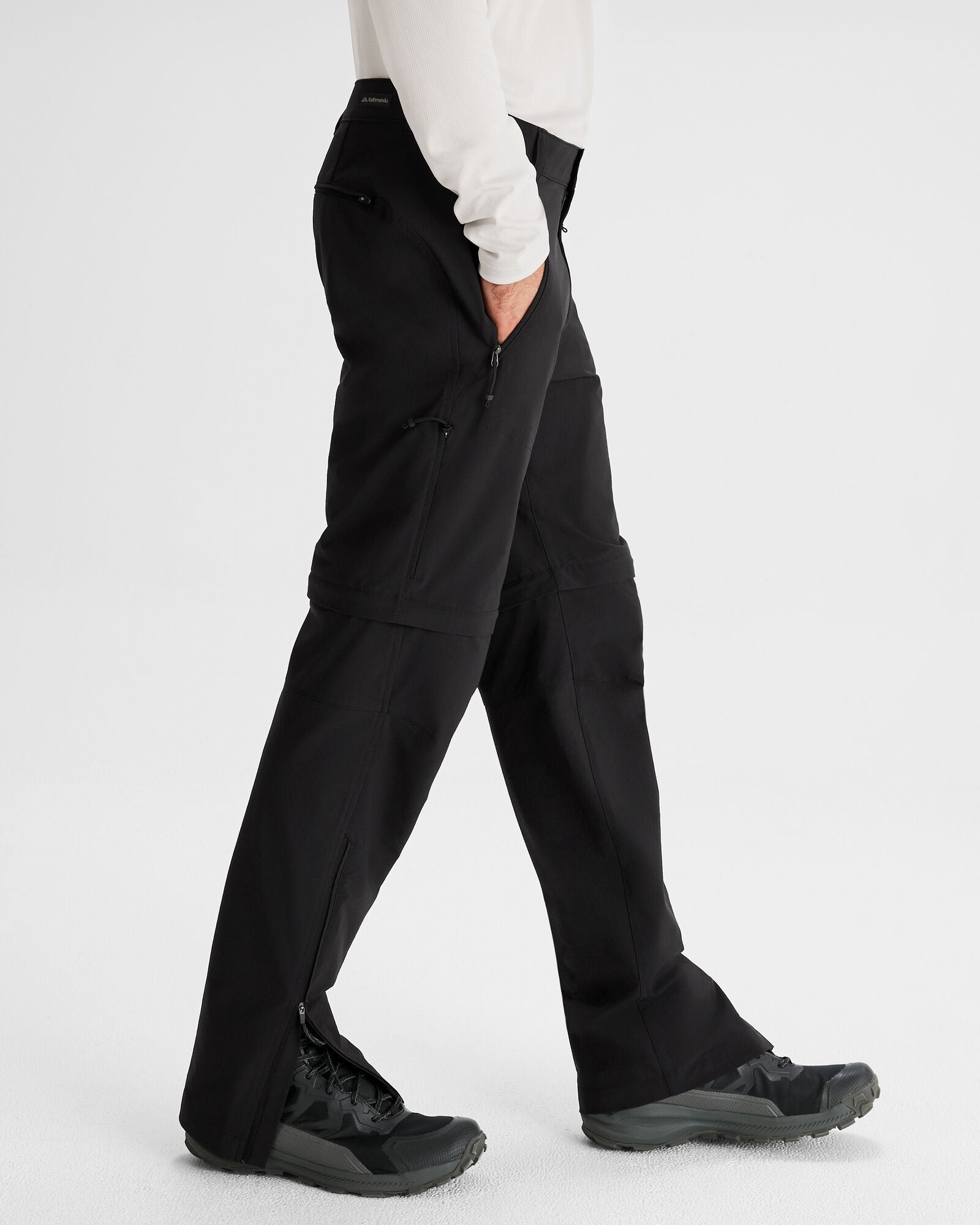 Men's Flinders Convertible Outdoor Pants - Lightweight Quick-Dry Hiking & Travel Pants with Zip-Off Legs (Black) - Perfect for Camping, Hiking & Adventure Travel