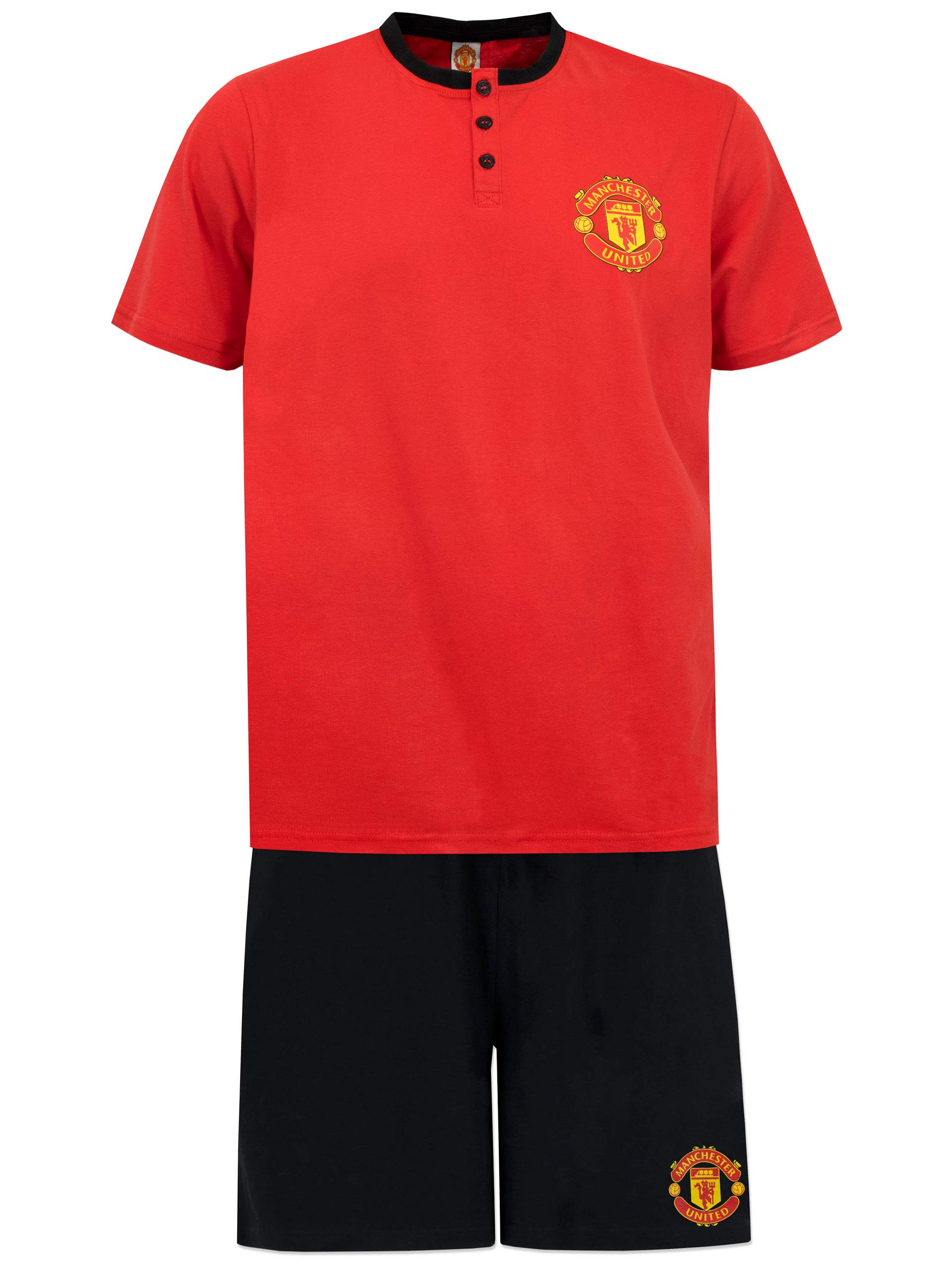 Manchester United Men's Red Pajama Set - Comfortable Sleepwear for Fans, Size S-XXL - Perfect for Gifts, Game Nights & Relaxing at Home