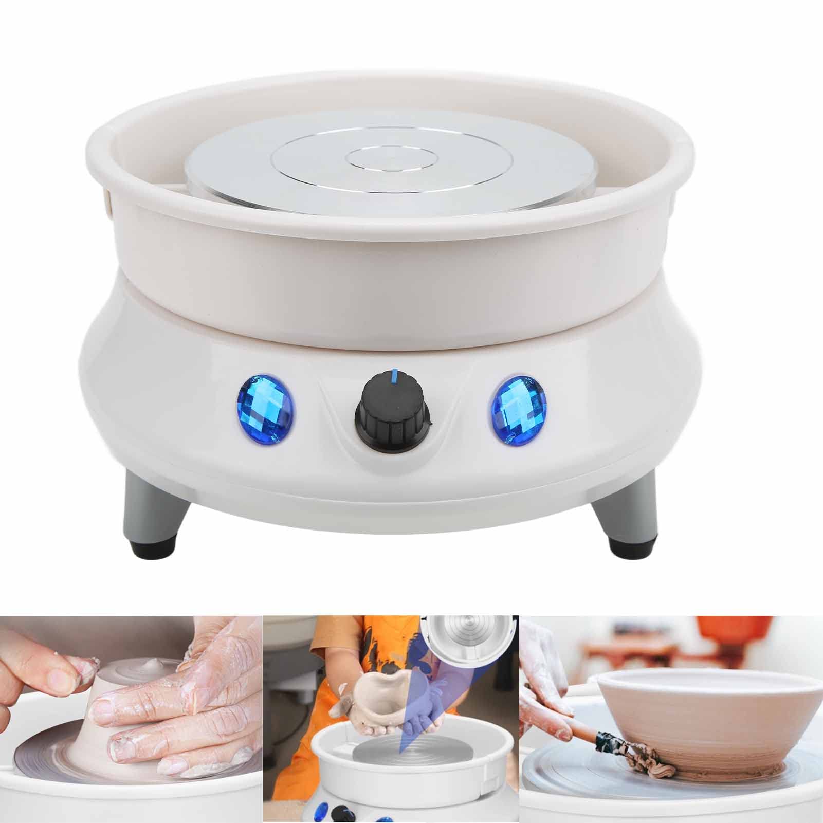 Electric Pottery Wheel Machine - 15cm Mini Ceramic Forming Tool with 2000 RPM & Detachable Basin for Clay Art, DIY Pottery Making - Perfect for Home Studio, Classroom & Ceramic Workshops (US)