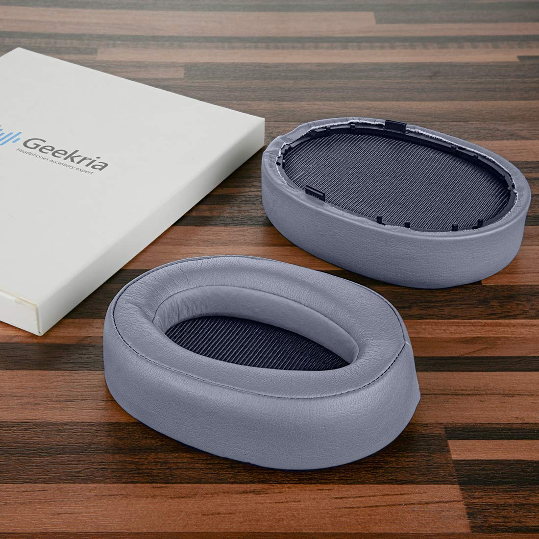 Geekria QuickFit Replacement Ear Pads for Sony MDR-100A MDR-100AAP MDR-H600A Headphones - Premium Memory Foam Ear Cushions, Noise-Isolating Earpads, Comfortable Ear Cups Cover (Blue Moon) - Perfect for Gaming, Music & Office Use