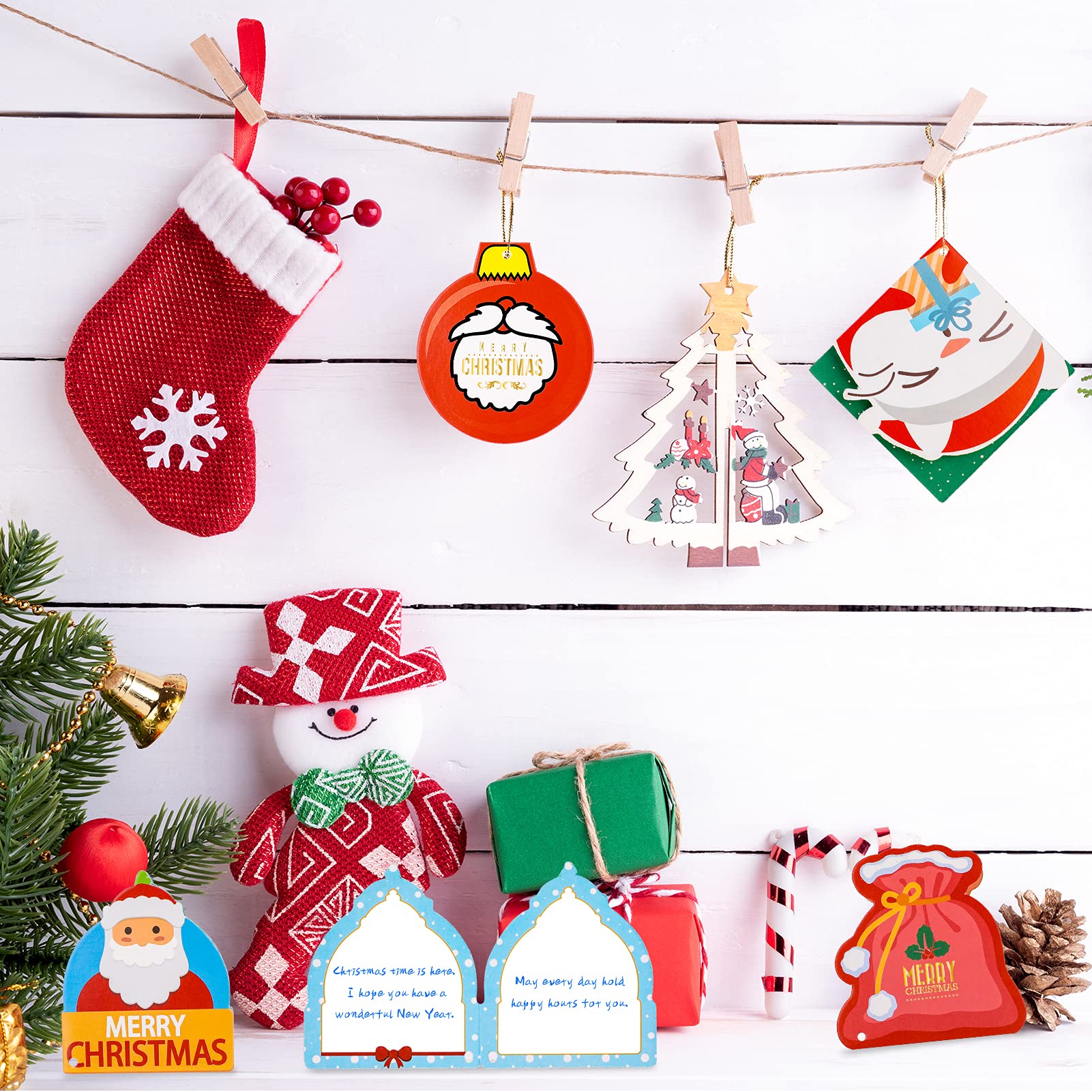 100pcs Christmas Greeting Cards Bulk - Holiday Season Greetings, Invitations & Thank You Cards for Family, Friends & Business (Perfect for Office Parties, Gift Giving & Festive Decorations)