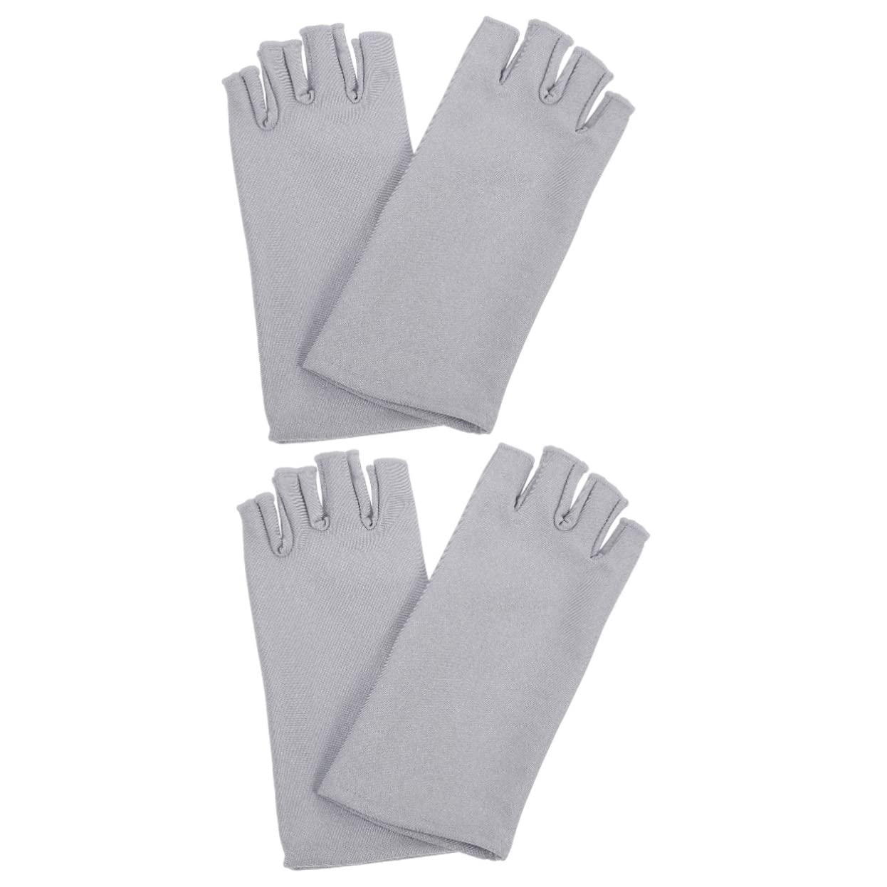 UV Protection Fingerless Gloves for Women - 2 Pairs Sun Blocking Outdoor Gloves for Cycling, Driving, Gardening & Daily Sun Protection