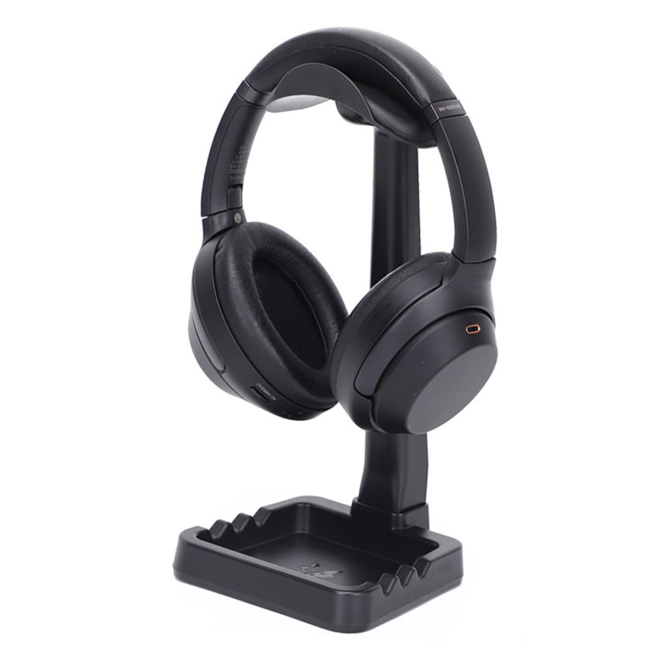FUNOMOCYA Universal Gaming Headset Stand - Black Headphone Holder with Storage Shelf, Compatible with All Headsets - Perfect for Gaming Setup & Desk Organization