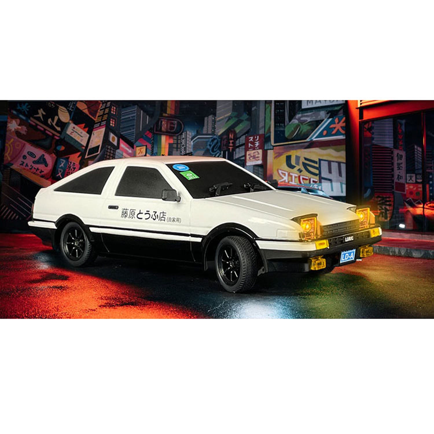 1/18 LDRC 2.4G Remote Control Drift Car - AE86 Model RWD High-Speed RC Race Car (10KM/H) with Flip Lights, USB Rechargeable Battery - Perfect for Indoor/Outdoor Racing, Drifting Practice, and Collectible Gifts for RC Enthusiasts
