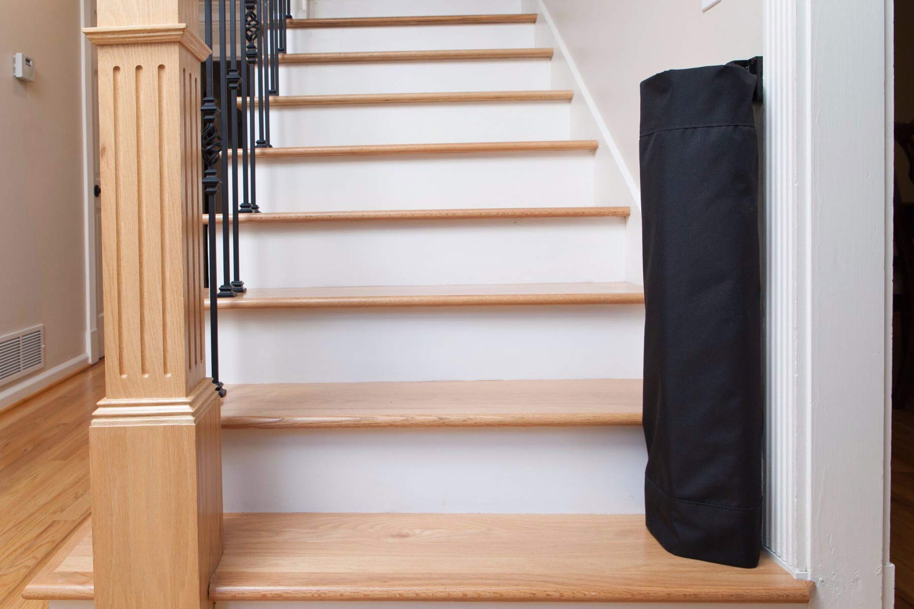 Baby Safety Gate for Stairs - No Drill Fabric Barrier for Banister to Wall (43-52