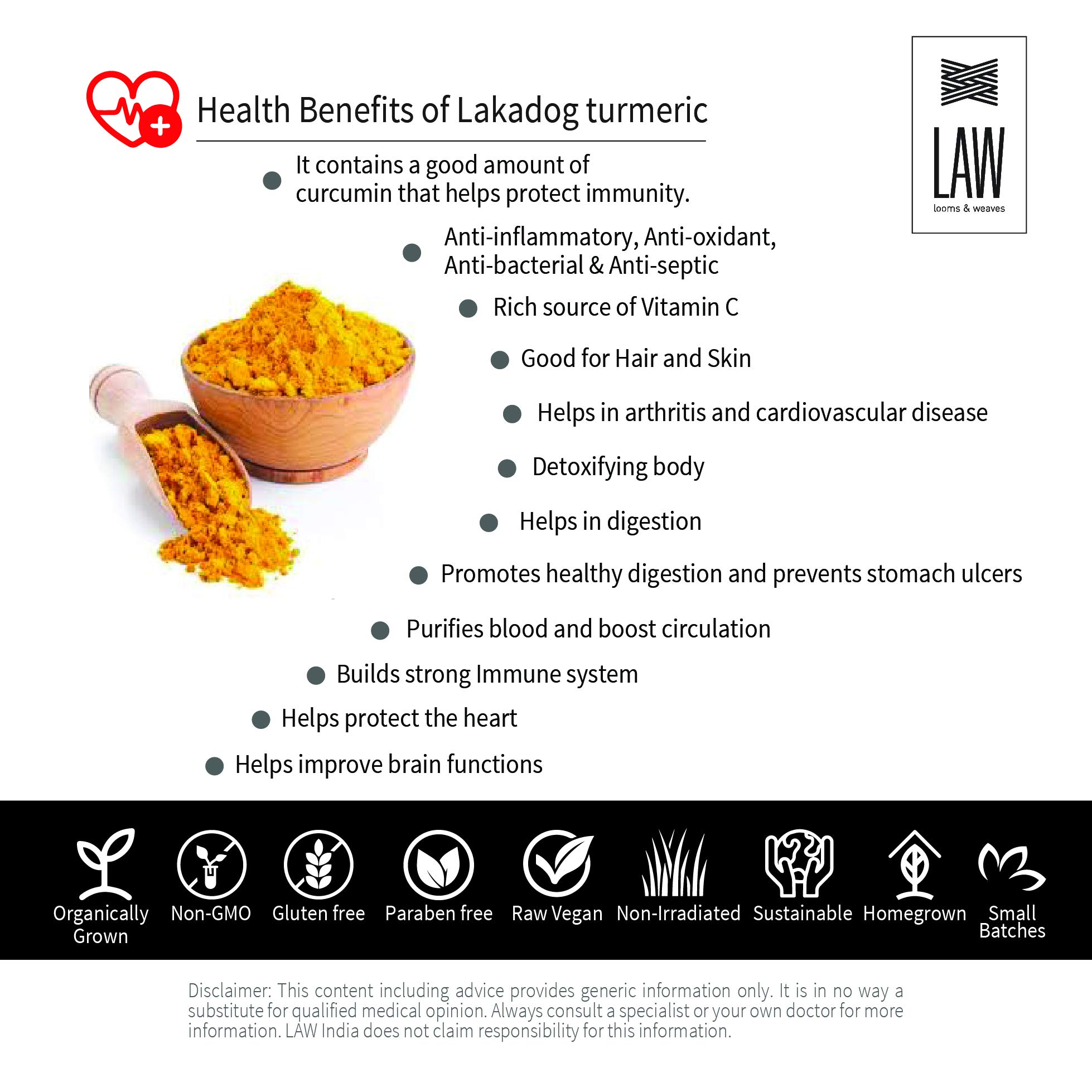 Organic Lakadong Turmeric Latte Powder - 200g | Premium Golden Milk Mix for Wellness | Vegan, Gluten-Free Superfood Drink | Boost Immunity & Reduce Inflammation | Perfect for Morning Rituals, Yoga & Relaxation