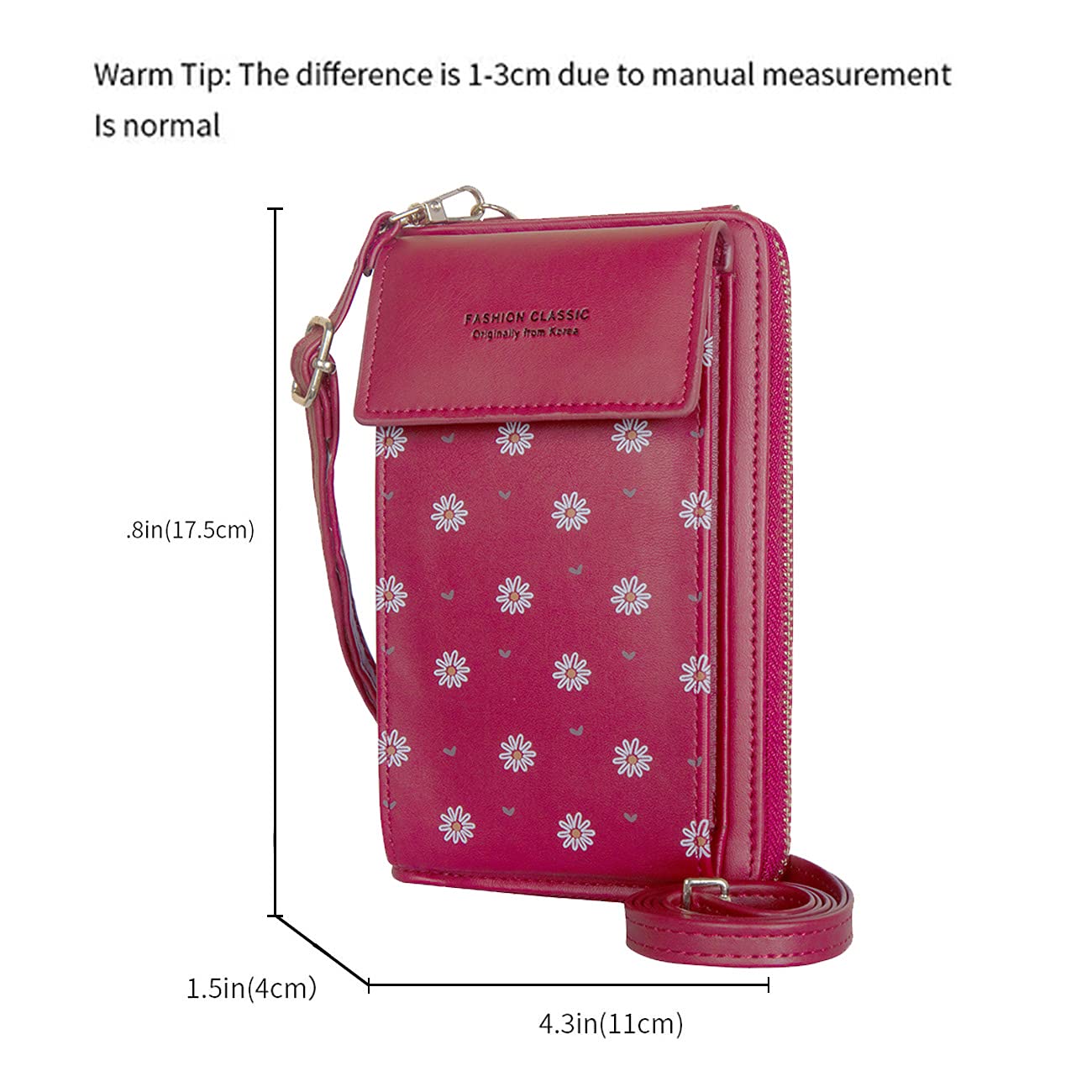 LZSXDWXY Women's Leather Crossbody Phone Purse - Mini Shoulder Bag with Strap & Card Slots - Wallet for iPhone, Samsung & Smartphones - Perfect for Shopping, Travel & Daily Use