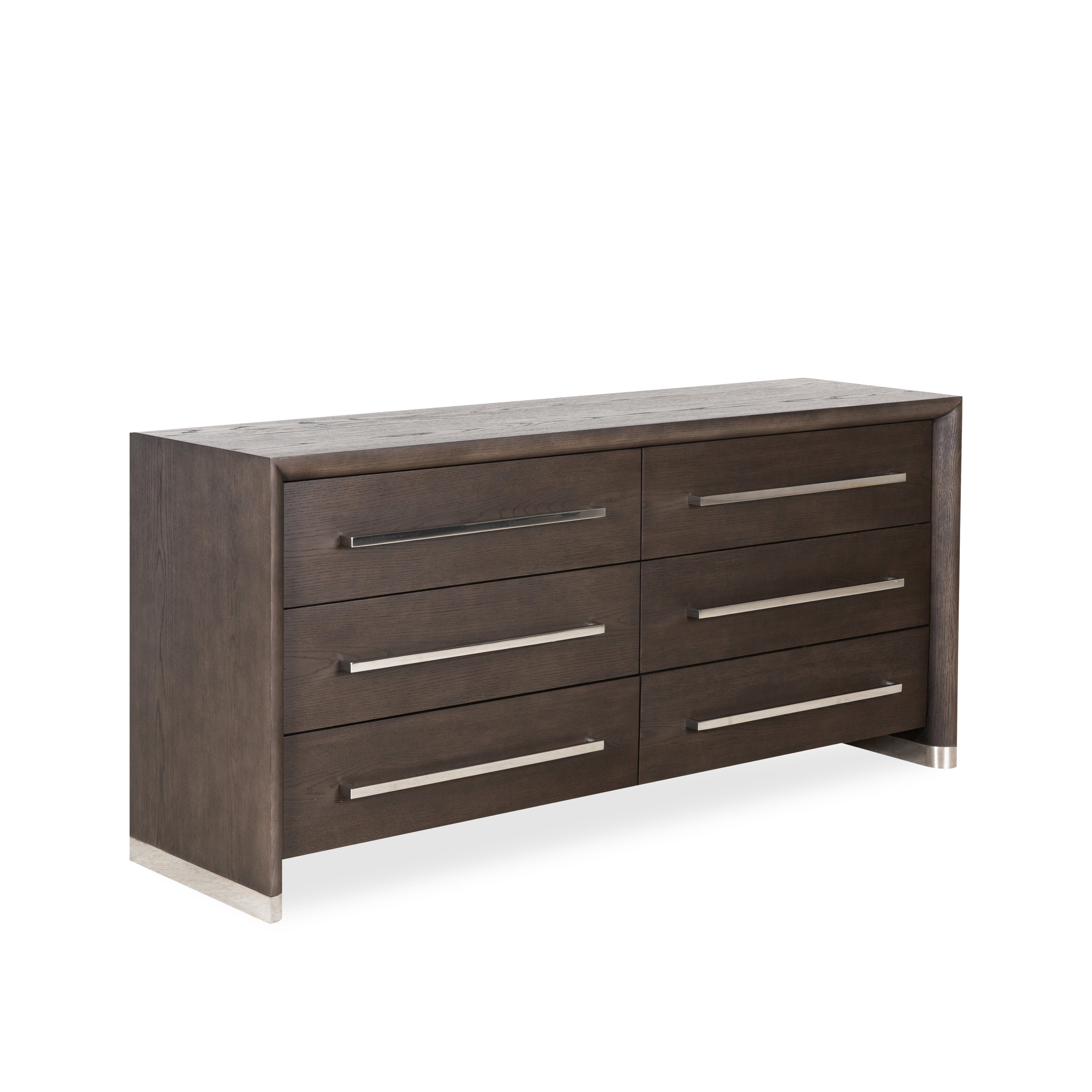 Modern 6-Drawer Cascade Dresser with Solid Wood Construction - Perfect for Bedroom, Living Room, or Office Storage Organization