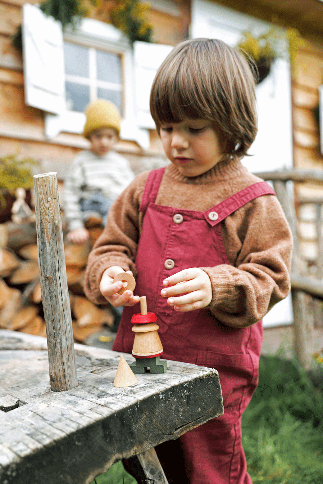 Wooden Stacking Toy Stick Fig No.01 - Educational Building Blocks for Kids | STEM Learning Toys for Toddlers | Creative Play for Preschool Classroom & Home Activities