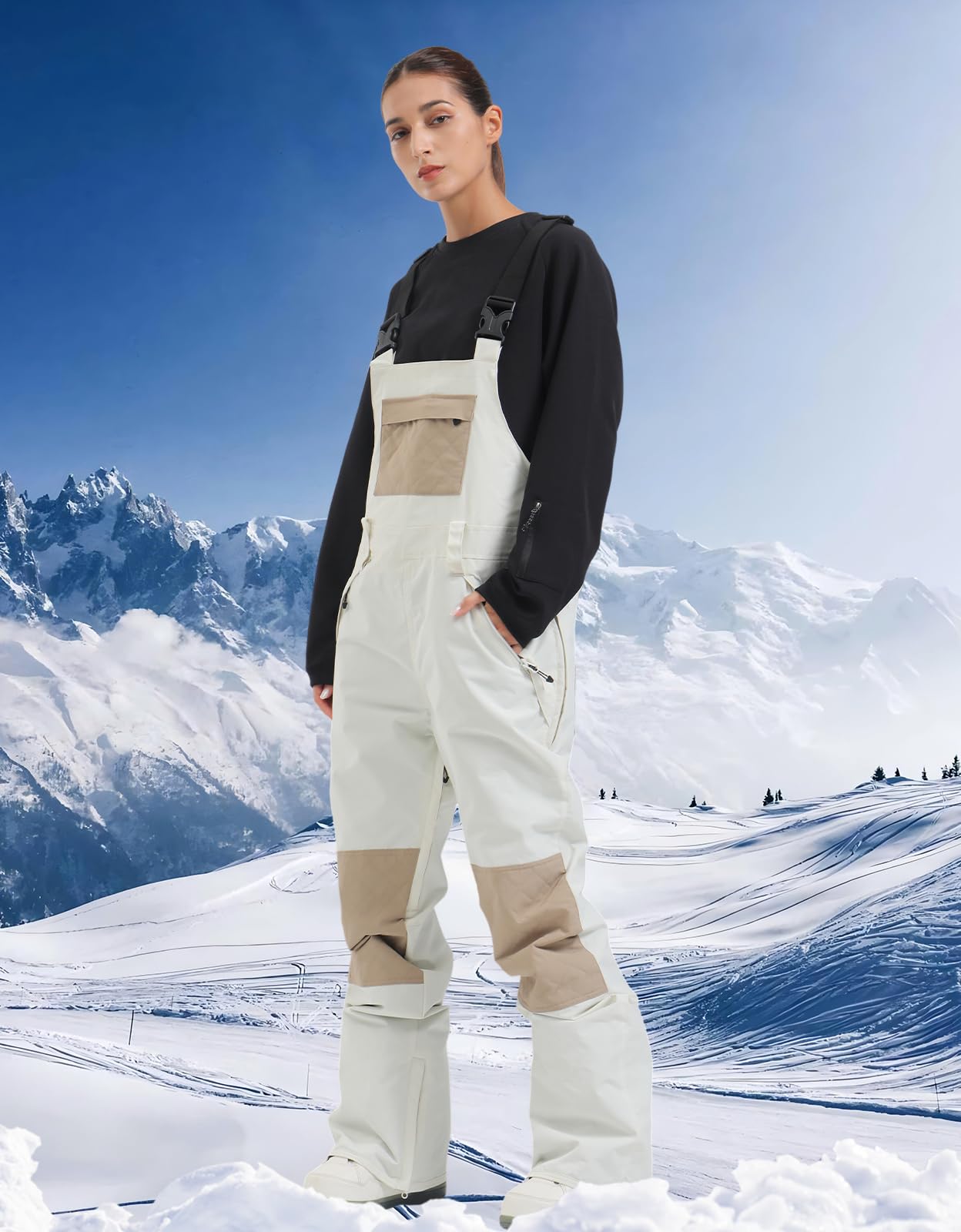 Women's Waterproof Snowboard Bib Overalls - Windproof & Warm Snow Pants for Skiing & Outdoor Winter Sports | Perfect for Snowboarding, Ski Resorts & Cold Weather Adventures