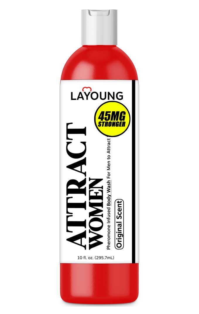 LAYOUNG Pheromone Infused Scented Body Wash for Men - Attract Women with Long-Lasting Fragrance - Strengthened Formula Gel Shower Wash - Perfect for Dating & Night Out