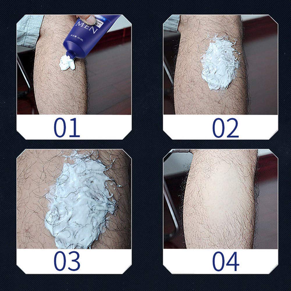 Permanent Hair Removal Cream for Men - Effective Depilatory Cream for Body, Hands & Legs - Long-Lasting Smooth Skin for Grooming & Confidence