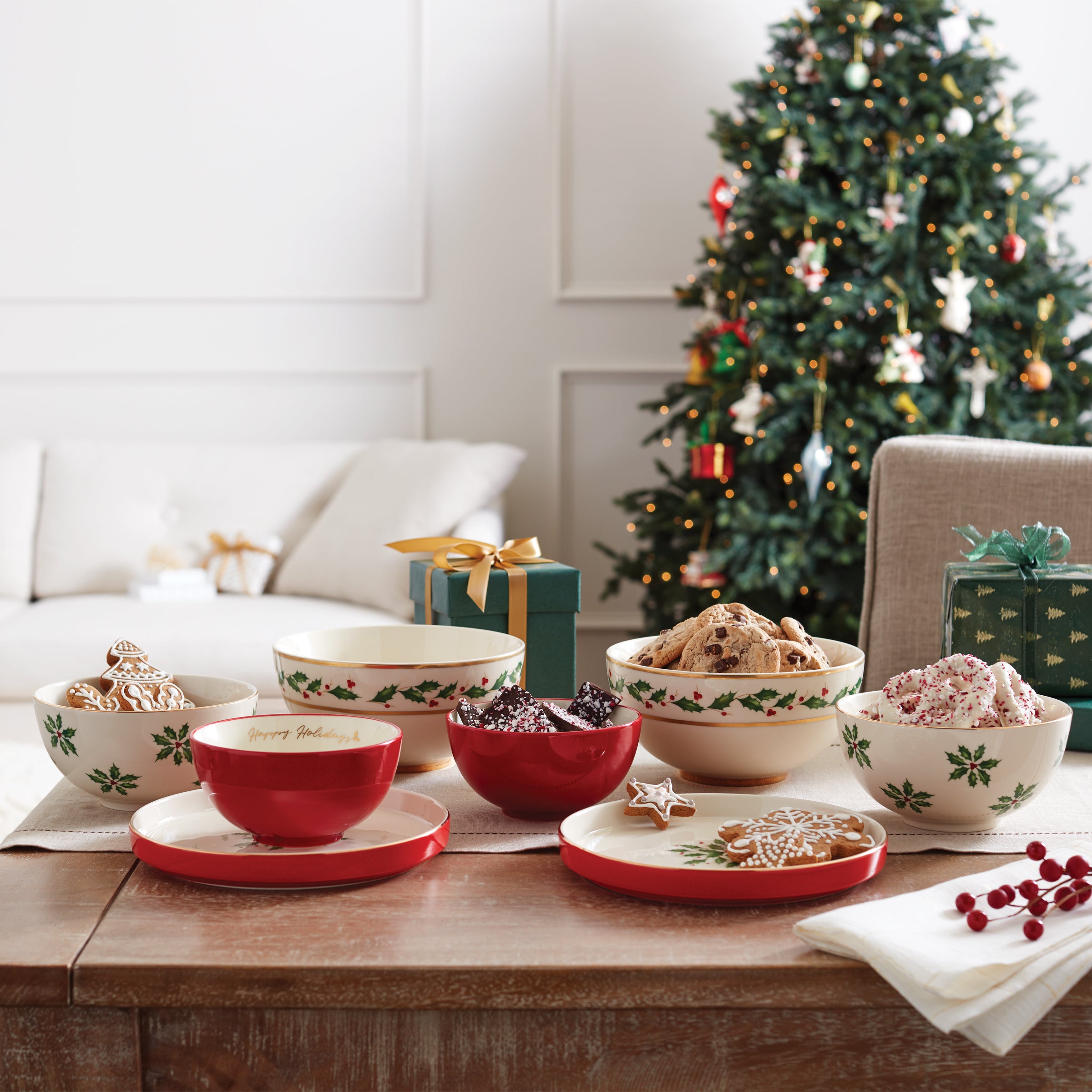 8-Piece Nesting Dinnerware Set for Holiday & Everyday Use - Space-Saving Dishware for Parties, Camping & Small Kitchens