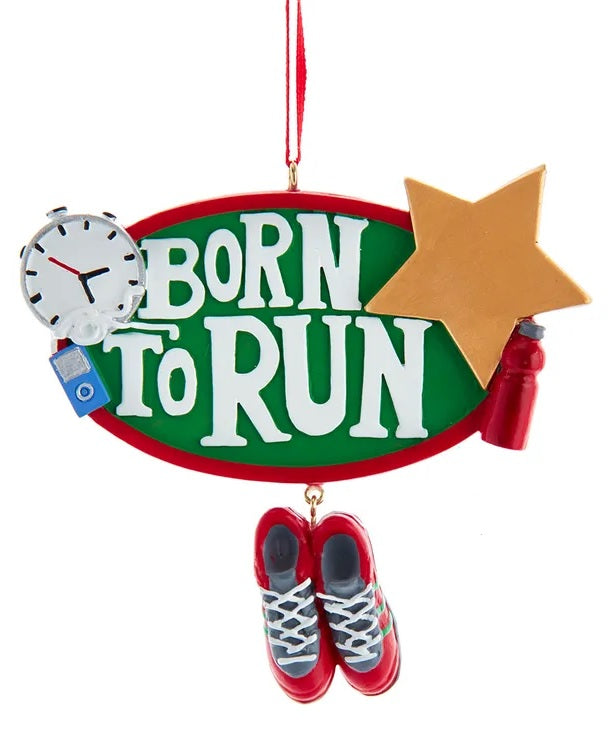 4 Born To Run Personalized Ornament - Custom Christmas Decor for Runners, Joggers & Fitness Enthusiasts - Perfect for Tree Decorations, Gifts & Running Events