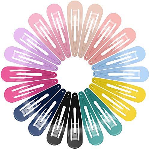 Funtopia 40 Pcs Snap Hair Clips for Women & Girls – 7cm/2.8 Inch No Slip Metal Hair Barrettes for Thick Hair (Mixed Colors) – Perfect for School, Work, Parties & Everyday Styling