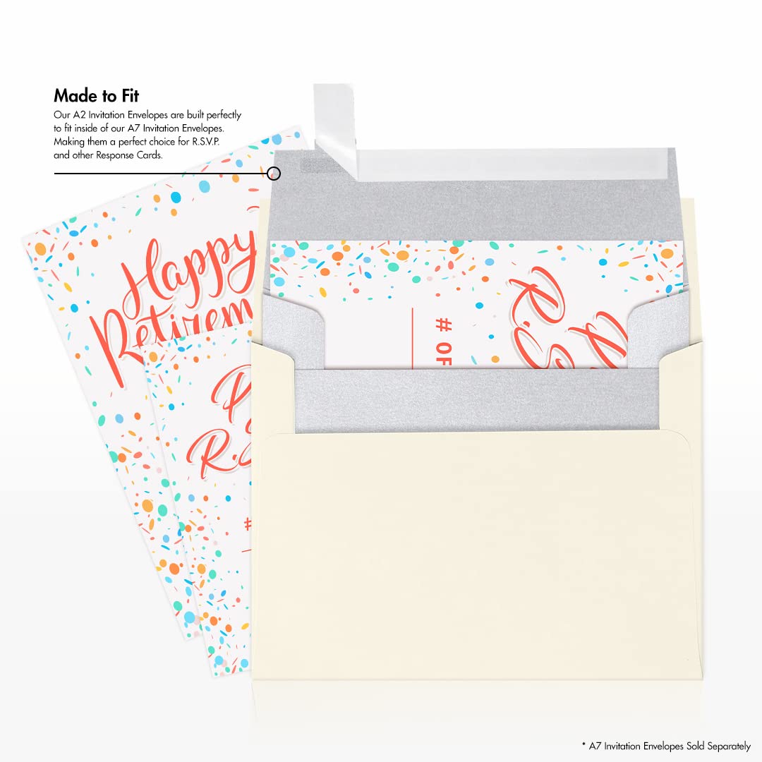 Premium A2 Silver Metallic Peel & Press Invitation Envelopes (4 3/8