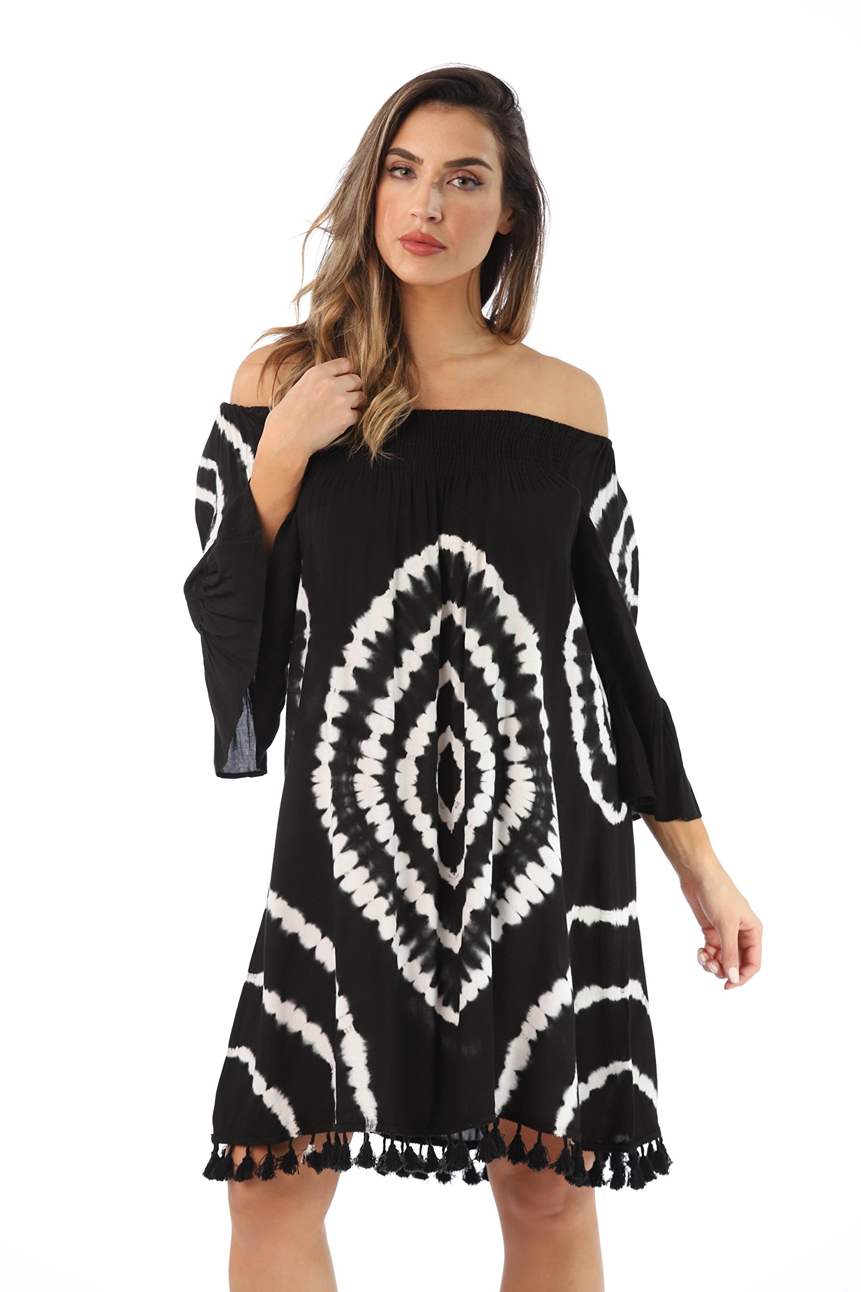 Riviera Sun Tassel Fringe Convertible Tunic Top Swim Cover Up - Stylish Beachwear for Women | Perfect for Poolside, Vacation & Summer Outfits