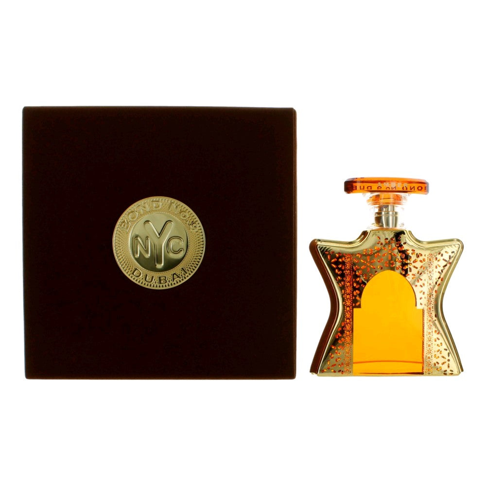 Bond No. 9 Dubai Amber 3.4 oz Eau de Parfum Spray - Unisex Luxury Perfume for Men & Women - Perfect for Evening Events, Date Nights & Special Occasions