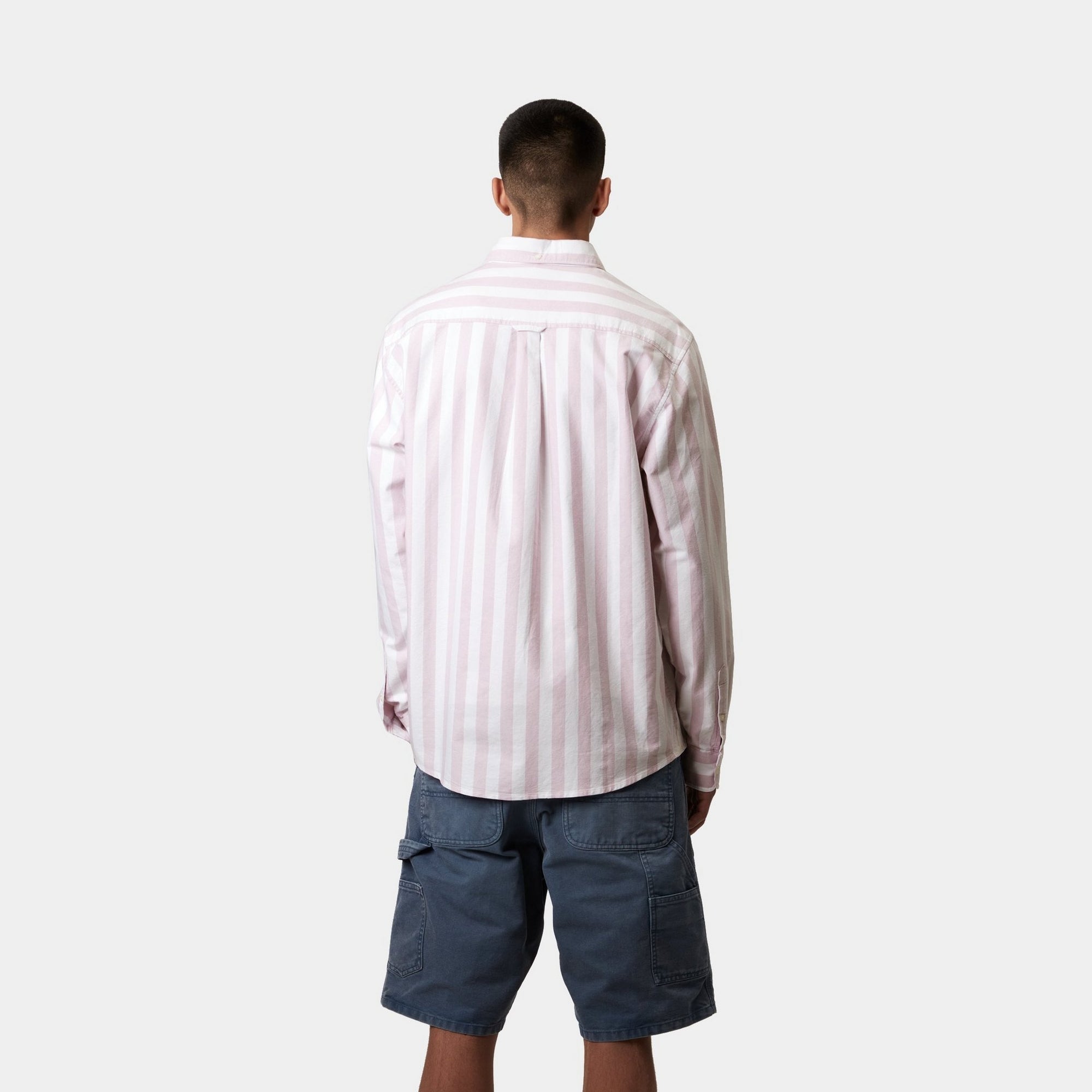 Dillon Stripe Shirt for Men - Hortensia & White Casual Button Down Shirt | Perfect for Office, Date Night & Summer Outfits