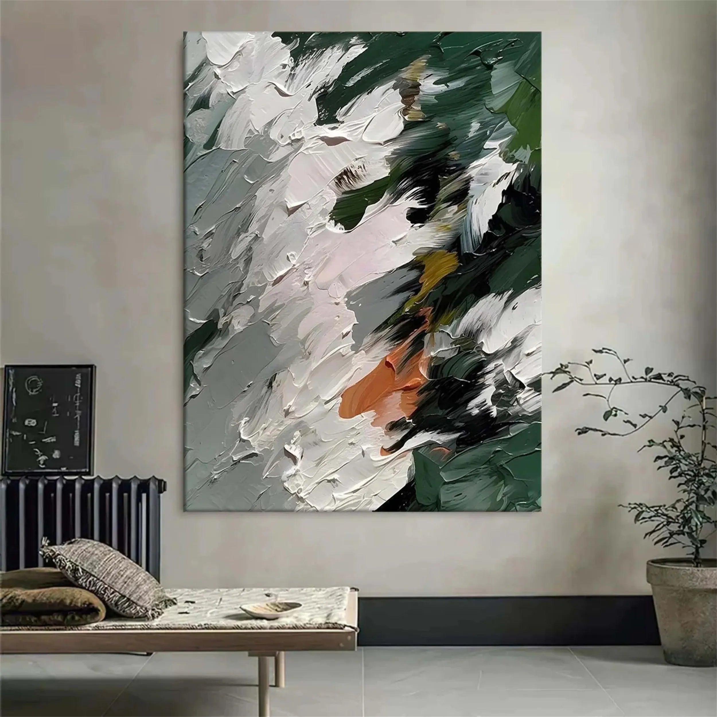Blue & Green Abstract Wall Art Canvas Print #BG065 - Modern Home Decor for Living Room, Bedroom & Office