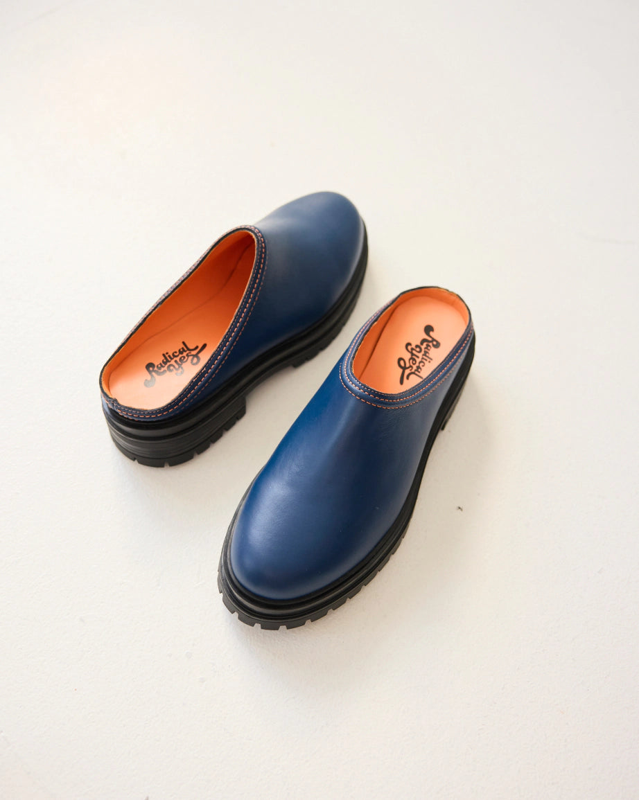 Delphine Leather Clog - Comfortable Slip-On Shoes for Women | Ink Color | Perfect for Casual Wear, Office & Home Use