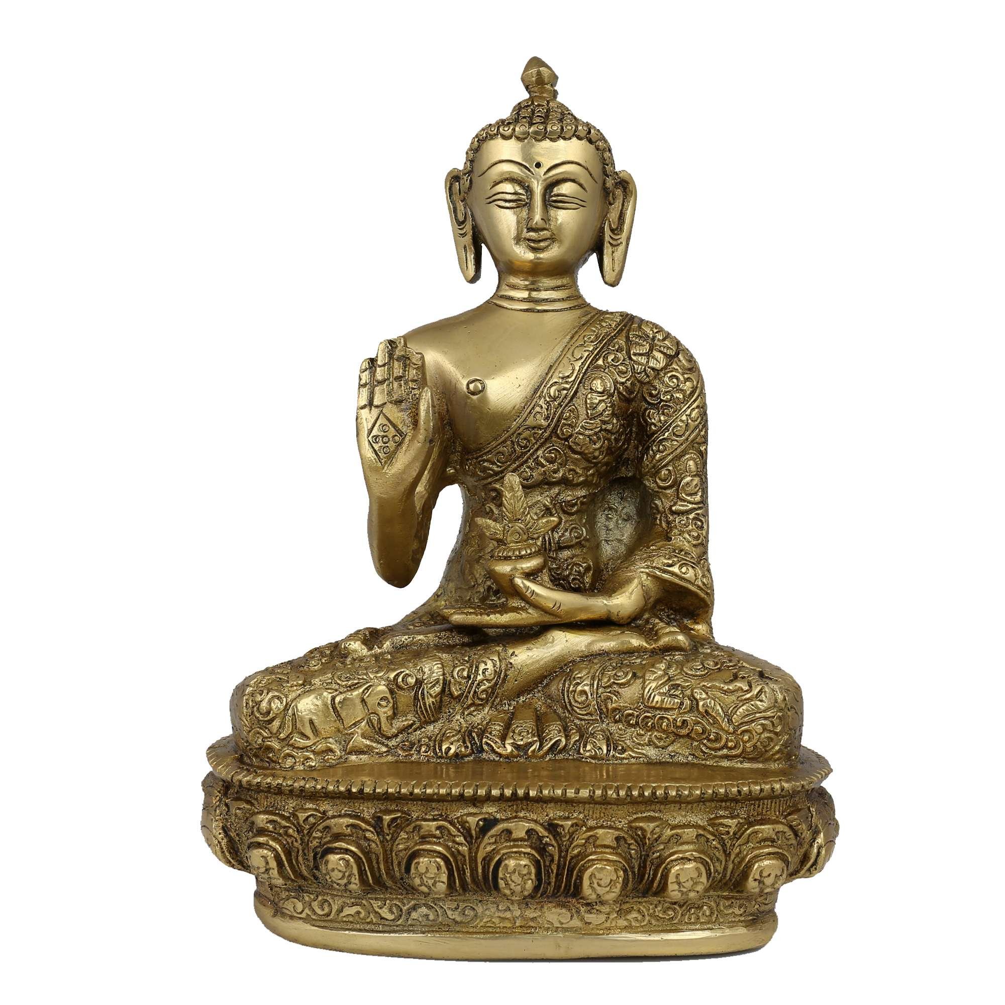 9 Inch Protection Buddha Statue - Handcrafted Buddhist Decor for Home & Office, Spiritual Gift for Meditation & Blessing | Perfect for Altars, Yoga Studios & Peaceful Spaces