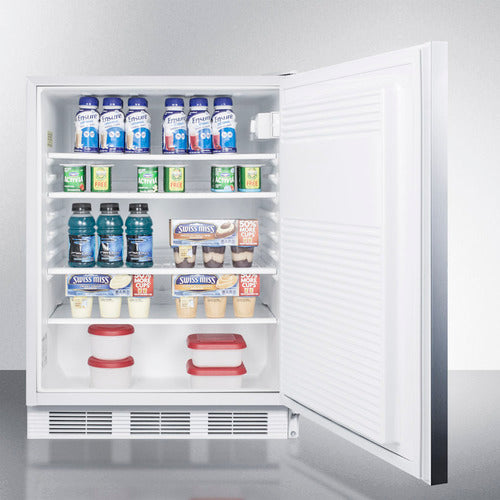 Accucold 24-Inch Wide Built-In All Refrigerator - ADA Compliant, FF7LWBISSHHADA - Perfect for Kitchens, Offices, and ADA-Compliant Spaces