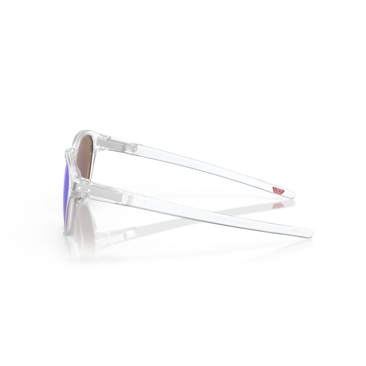 Oakley Latch Sunglasses (Low Bridge Fit) - Matte Clear Frame with Prizm Sapphire Polarized Lenses - Model 0OO9349 934948 - Perfect for Running, Cycling & Outdoor Sports