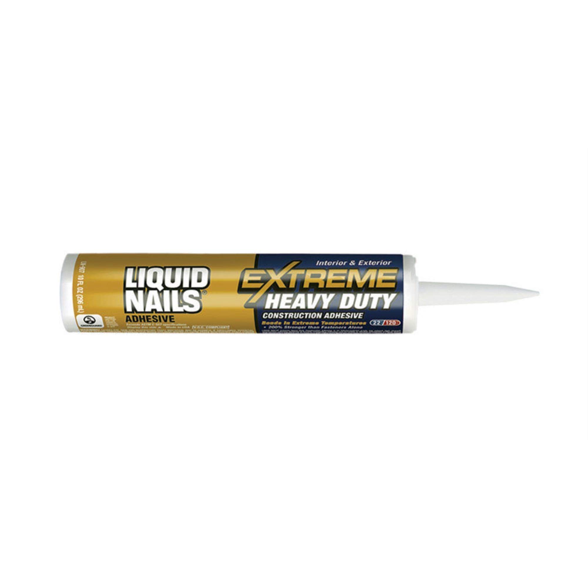 Liquid Nails LN-907 Extreme Heavy Duty Construction Adhesive - 10 oz Tube for Strong Bonding on Wood, Metal, Concrete & More - Perfect for Home Repairs, DIY Projects & Construction Work