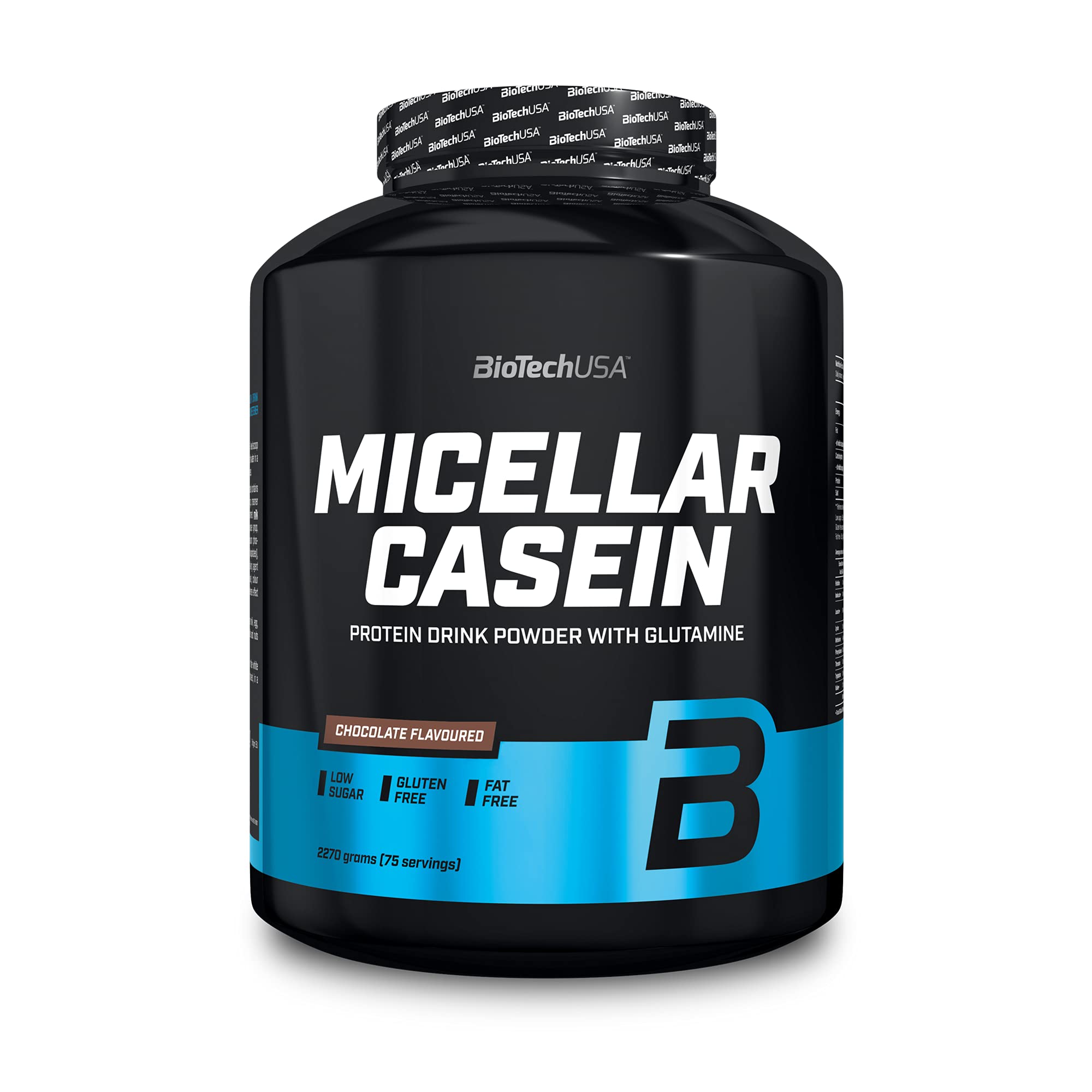 BioTechUSA Micellar Casein Protein Powder - Chocolate Flavor, 5 lbs (2270g) for Muscle Recovery & Nighttime Protein | Post-Workout & Bedtime Use