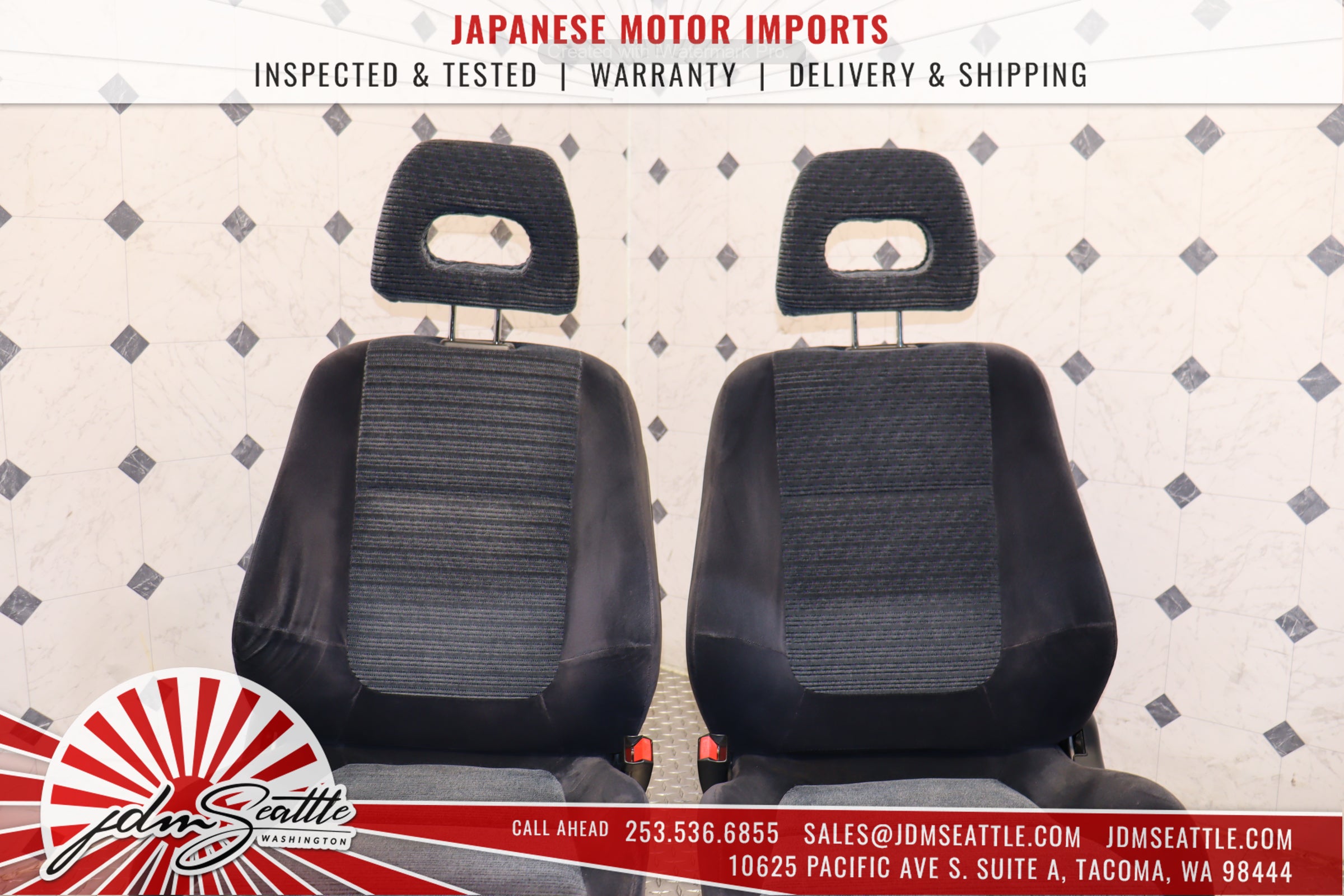 1993-2001 Honda Acura Integra DB6 OEM Front & Rear Cloth Seat Set - Perfect Replacement for Classic Car Restoration & Interior Upgrade