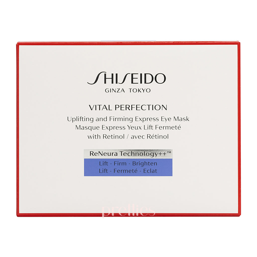 Shiseido Vital Perfection Uplifting & Firming Express Eye Mask - 12 Pairs - Anti-Aging & Wrinkle Treatment for Dark Circles & Puffiness - Perfect for Travel & Nighttime Skincare Routine