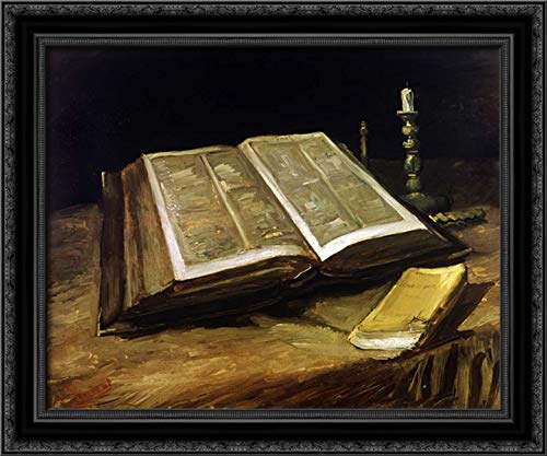 Canvas Art in a Black Ornate Wood Frame