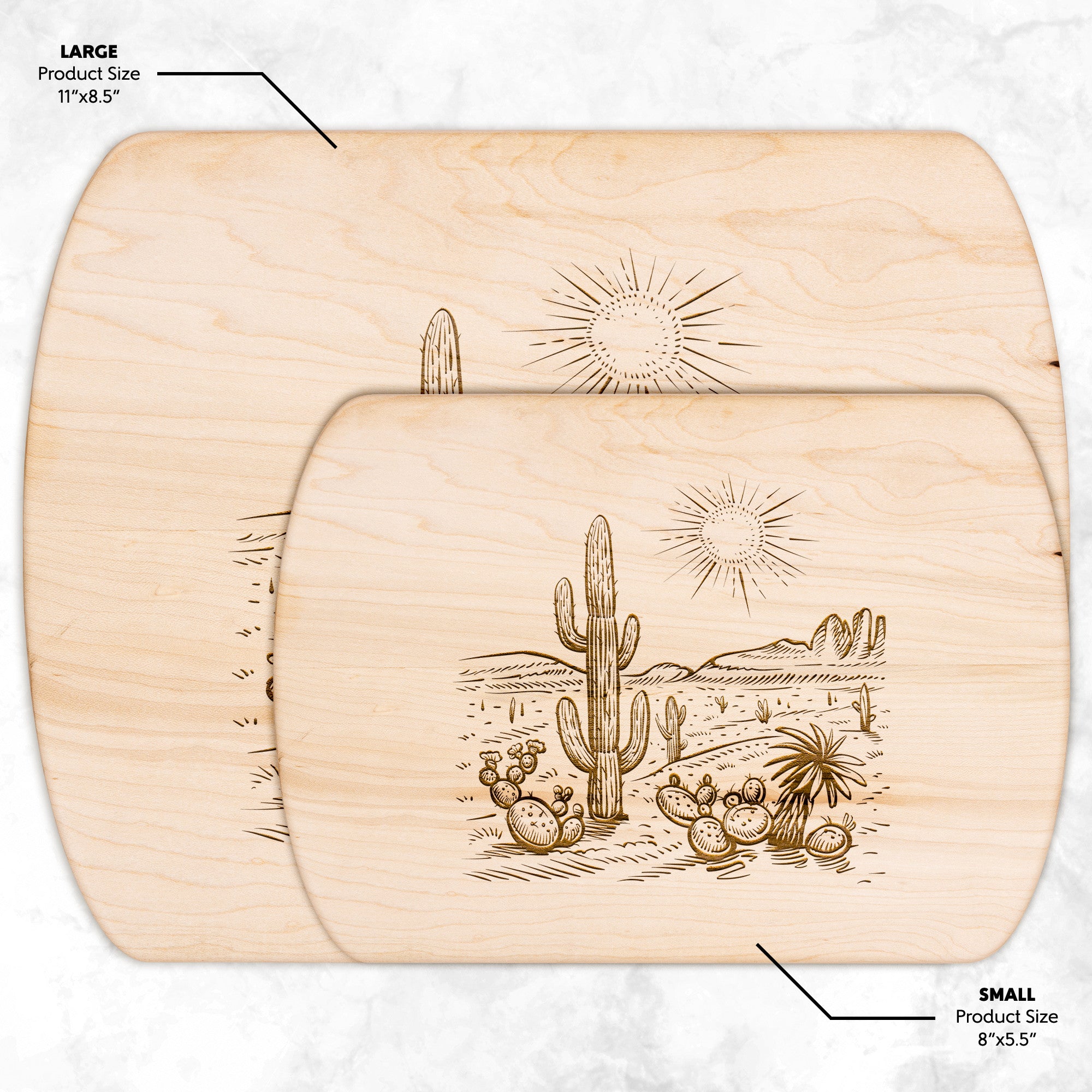 Premium Maple Wood Cutting Board with Walnut Wood Serving Board - 2 Sizes for Chopping, Serving & Entertaining - Perfect for Kitchen, Dining & Hosting Gifts