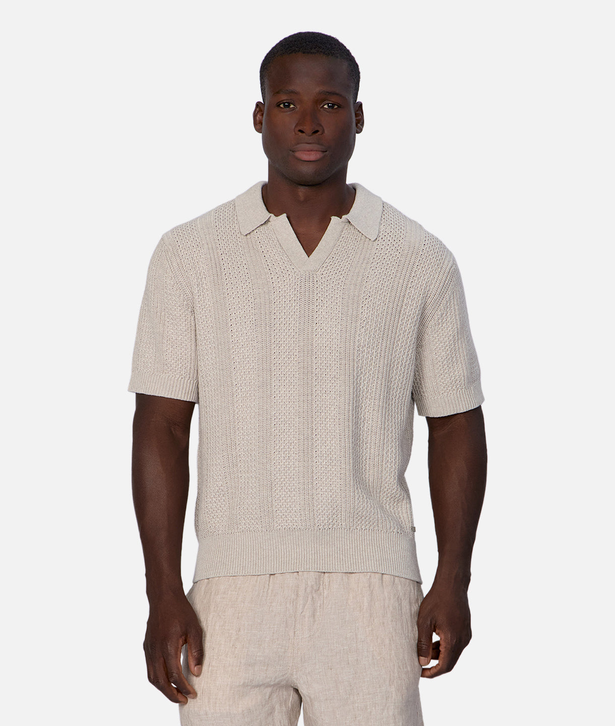 Fontera Polo Shirt for Men - Soft Oat Marle Cotton Blend - Casual & Comfortable Wear for Office, Golf, and Outdoor Activities