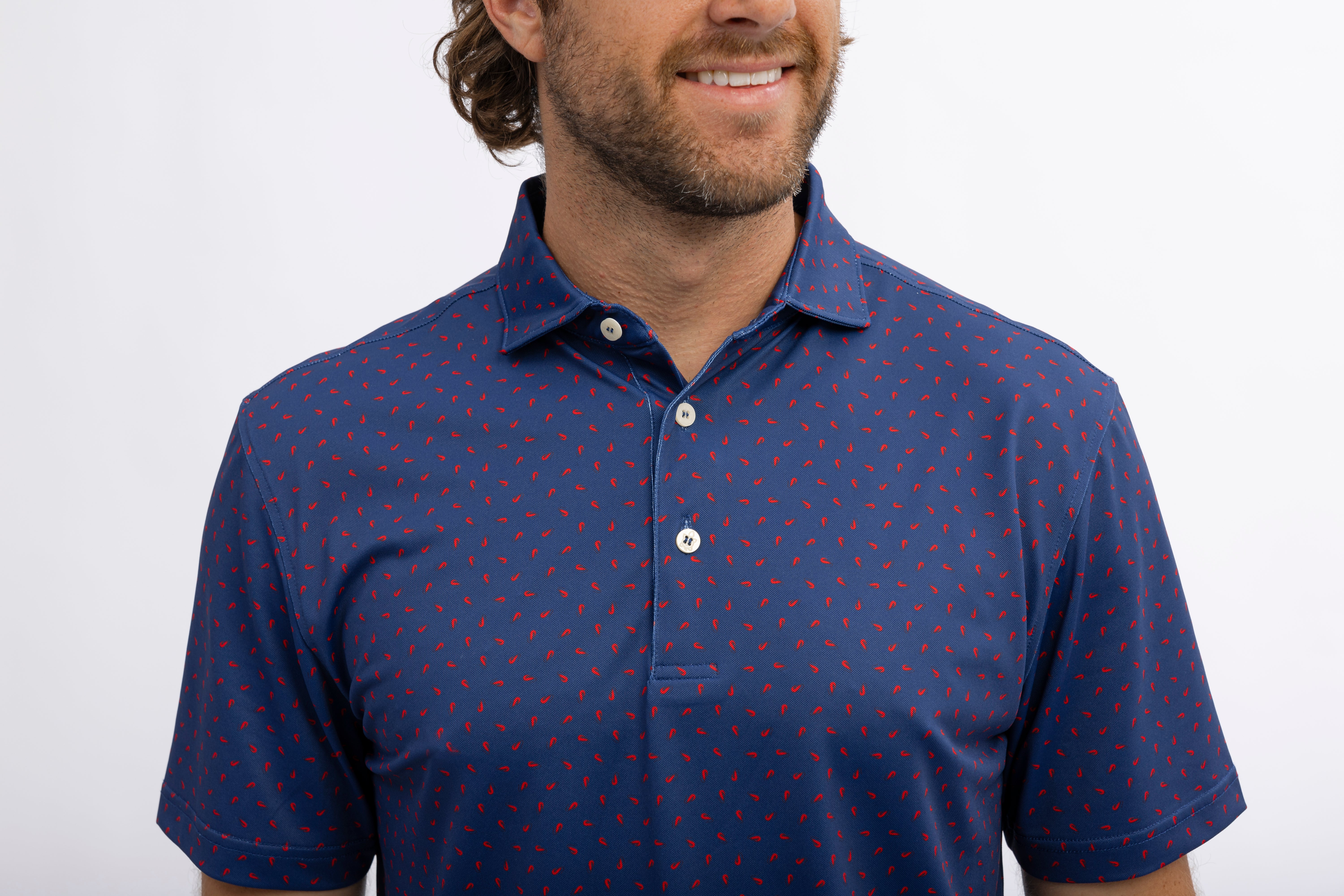 Premium Men's Polo Shirt with Shrimp Embroidery - Stylish Casual Wear for Golf, Business & Everyday Outfits