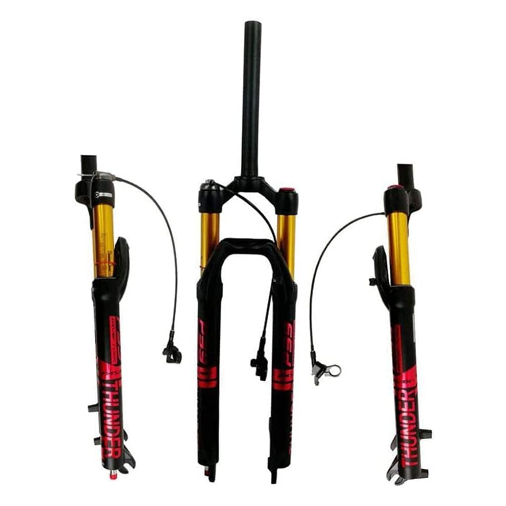Premium MTB Air Suspension Forks - 26/27.5/29 Inch Magnesium Alloy Front Fork with Wire Control, 1-1/8
