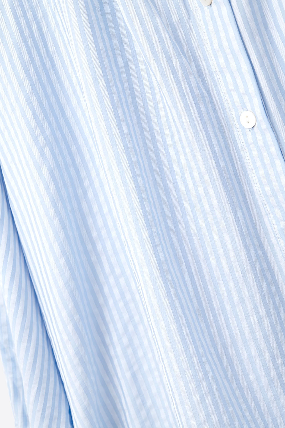 Baby Blue Balloon Sleeve Striped Blouse - Perfect for Casual Outings, Photoshoots & Special Occasions