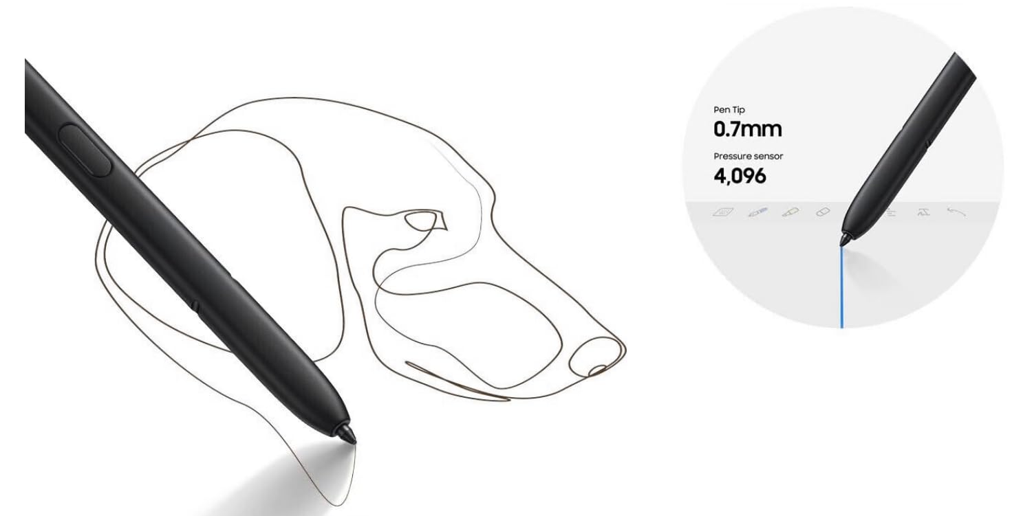 **Galaxy S23 Ultra Stylus Pen Replacement - Non-Bluetooth Touch Screen Pen with Extra Tips for Samsung S23 Ultra 5G (Black) - Perfect for Note-Taking, Drawing & Precision Work**