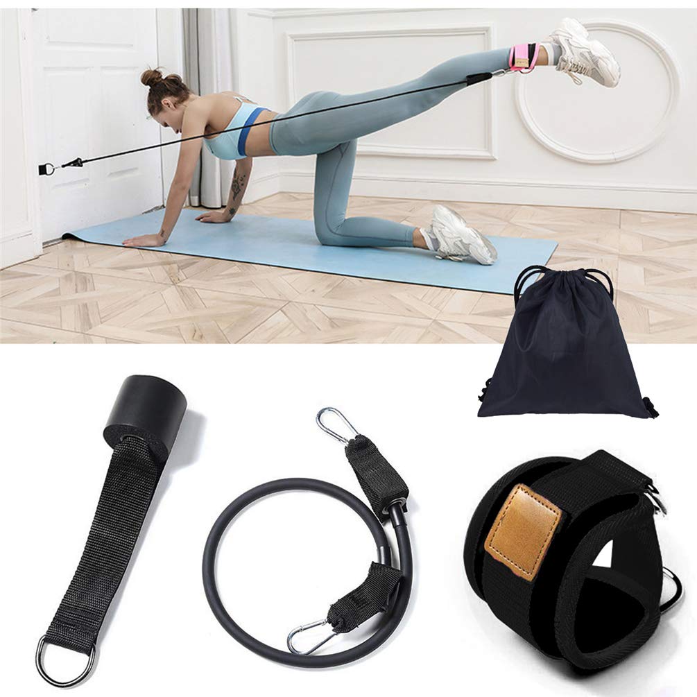 Premium Adjustable Ankle Straps for Home Gym & Workout - Heavy Duty Leg Sleeves with Door Anchor - Tone Legs, Abs & Glutes - Weight Loss & Fat Burning Resistance Bands - Perfect for Strength Training, Yoga, and Physical Therapy